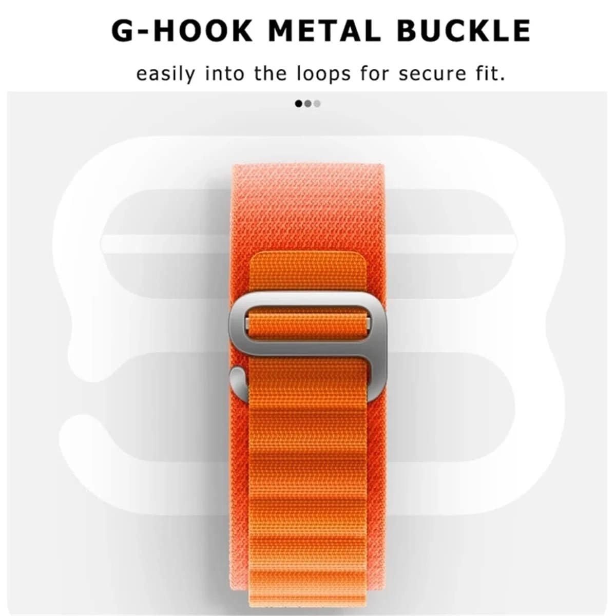 DL3 Mobilak Alpine Loop Band for Xiaomi Mi Band 7/Mi Band 6/Mi Band 5/Mi Band 4/Mi Band 3, Women Men Nylon Sport Solo Loop Rugged Wristband with G‑Hook - Colors Red