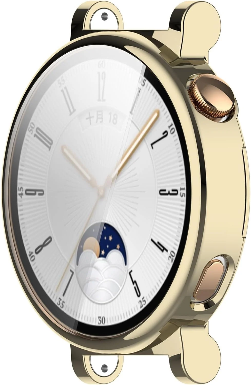 DL3 MOBILAK Case Compatible with Huawei Watch GT4 41MM Case All-Around Screen Protector Watch Soft TPU Shockproof Cover Slim Guard Thin Bumper Shell Protector - Gold