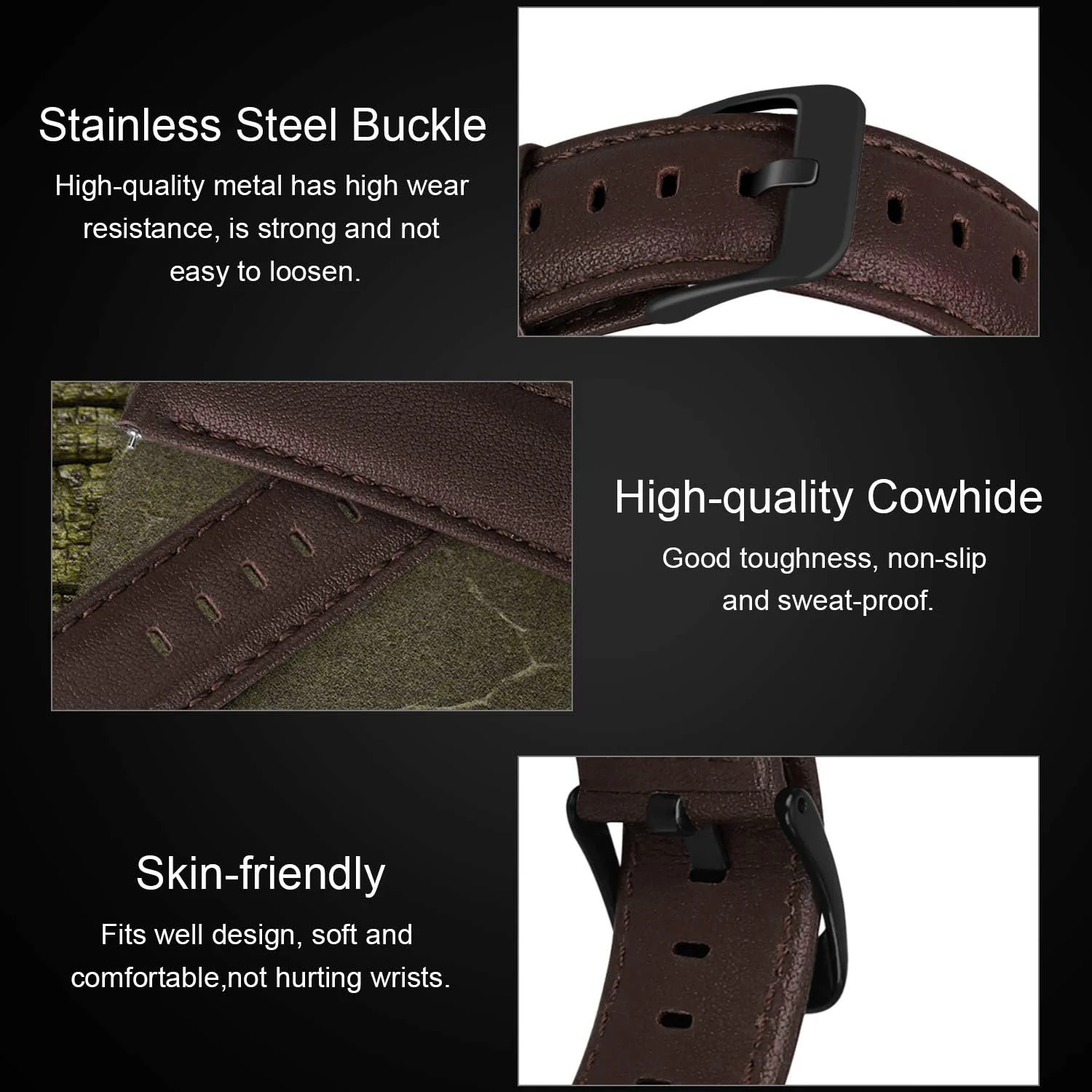 DL3 Mobilak Compatible with Apple Watch Band 49mm 46mm 45mm 44mm 42mm Leather Band Replacement Strap, Soft Leather Bracelet for iWatch Series 11 10 9 8 7 6 5 4 SE SE2 Ultra 3 2 1 - Dark Brown