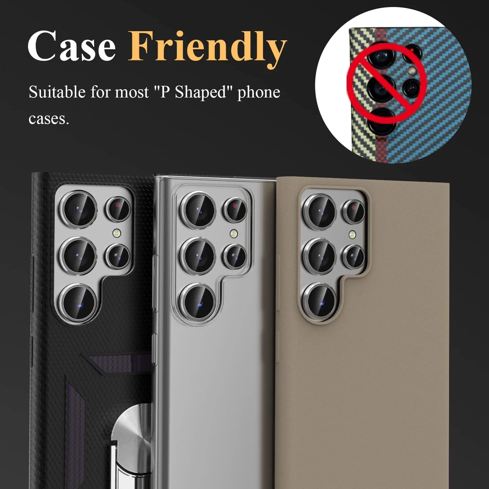 DL3 Mobilak Protective Phone Case for Samsung Galaxy S22 Ultra 5G with Camera Protection and Military-Grade Protection - Silver