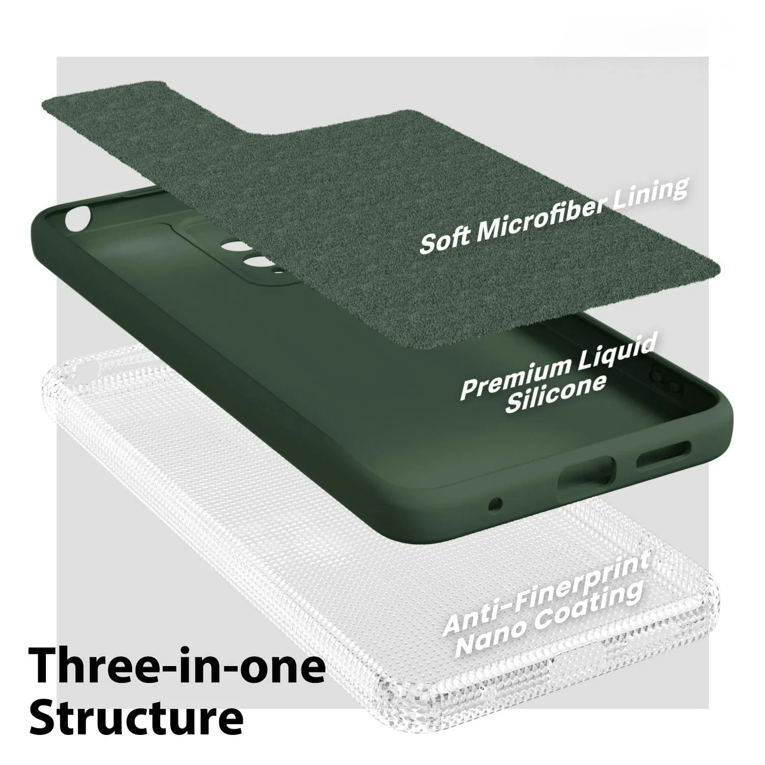 DL3 Mobilak Liquid Silicone Protective Case with Soft Microfiber Lining with Full Camera Protection for OPPO Reno 8 4G / Reno 7 4G / F21 Pro 4G / F21S Pro 4G - Green