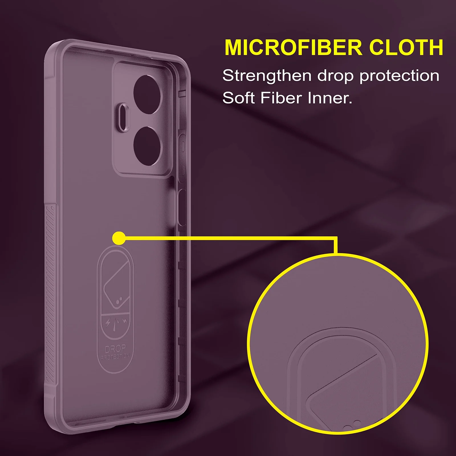 DL3 Mobilak Flexible Silicone and TPU Protective Case with Camera Protection for realme C55 / Narzo N55 - Purple