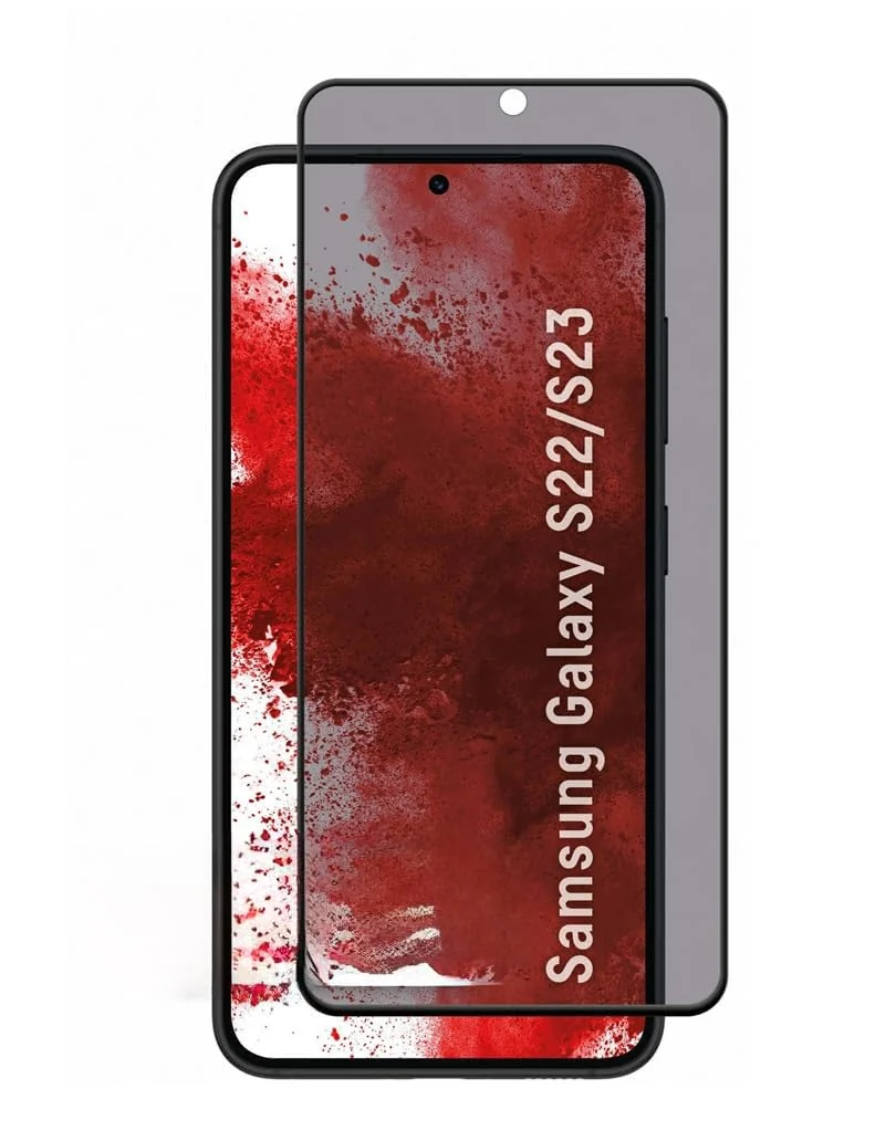 DL3 Mobilak Samsung Galaxy S22 5G /S23 Privacy Screen Protector, Anti-Spy 9H Hardness Tempered Glass Film [Case Friendly] [Bubble Free] - Black