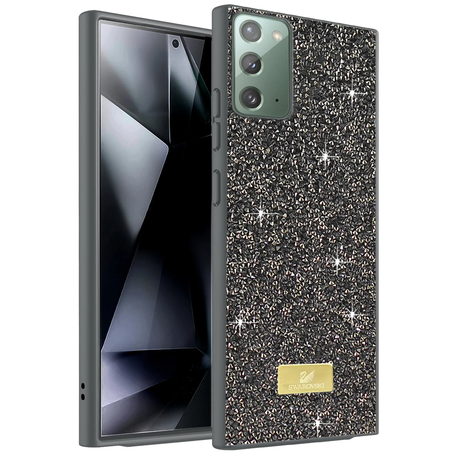 Case For Samsung Galaxy Note 20 5G Case Glitter, Sparkle Diamond Crystal Bling Case with Bling, Ultra Thin Lightweight Full Body Shockproof Anti-Scratch Protective Cover - Black