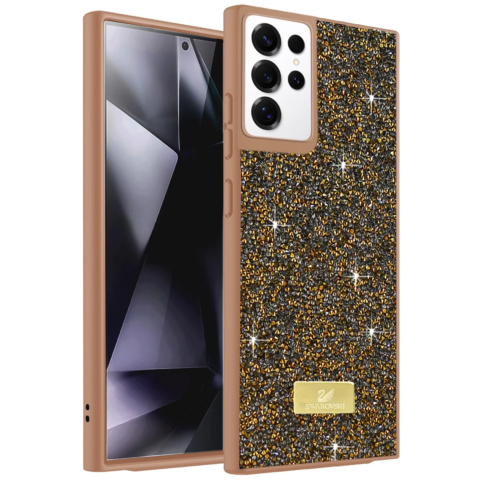 Case For Samsung Galaxy S21 Ultra Case Glitter, Sparkle Diamond Crystal Bling Case with Bling, Ultra Thin Lightweight Full Body Shockproof Anti-Scratch Protective Cover - Black