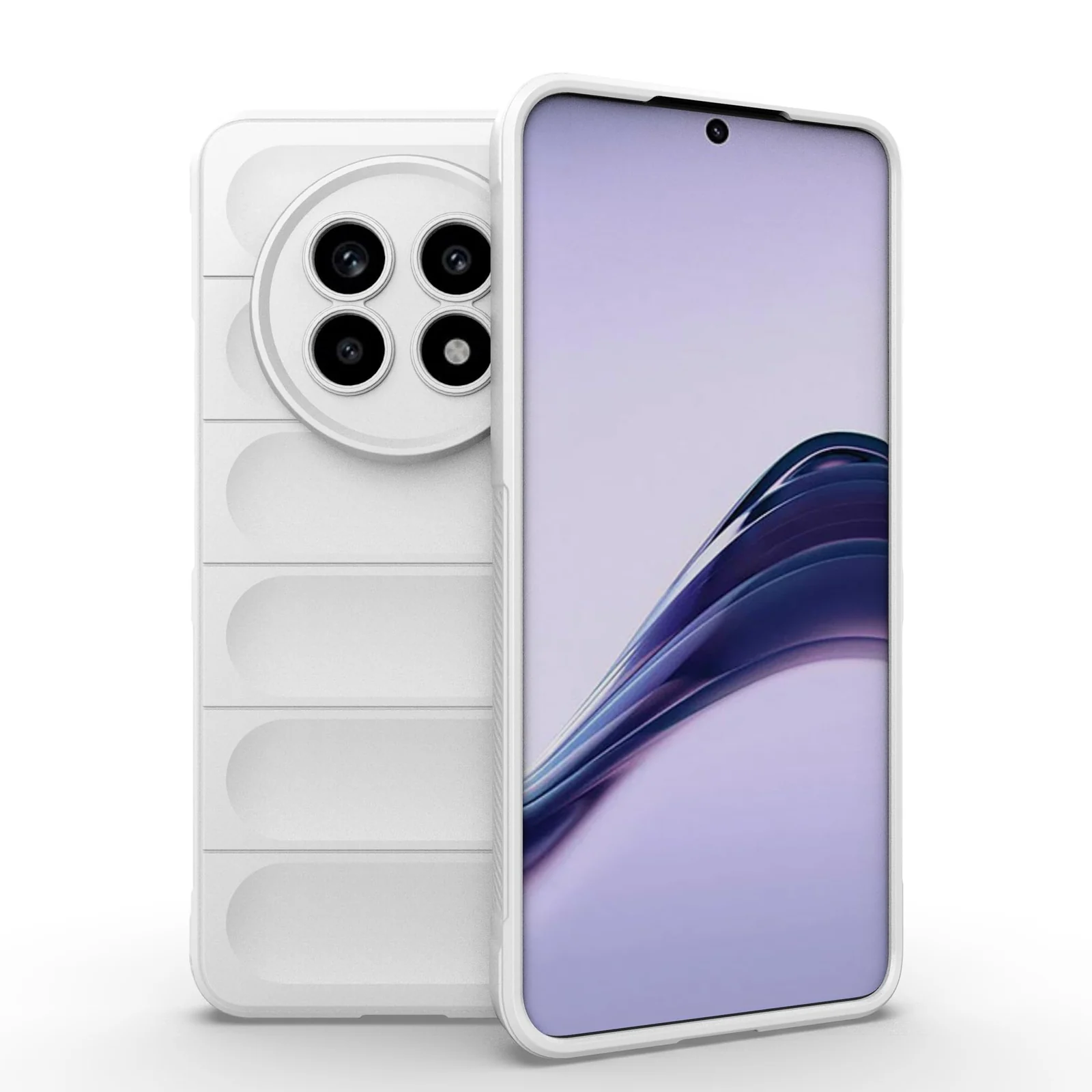 DL3 Mobilak Flexible Silicone and TPU Protective Case with Camera Protection for realme 13 Pro / realme 13 Pro Plus 5G - White