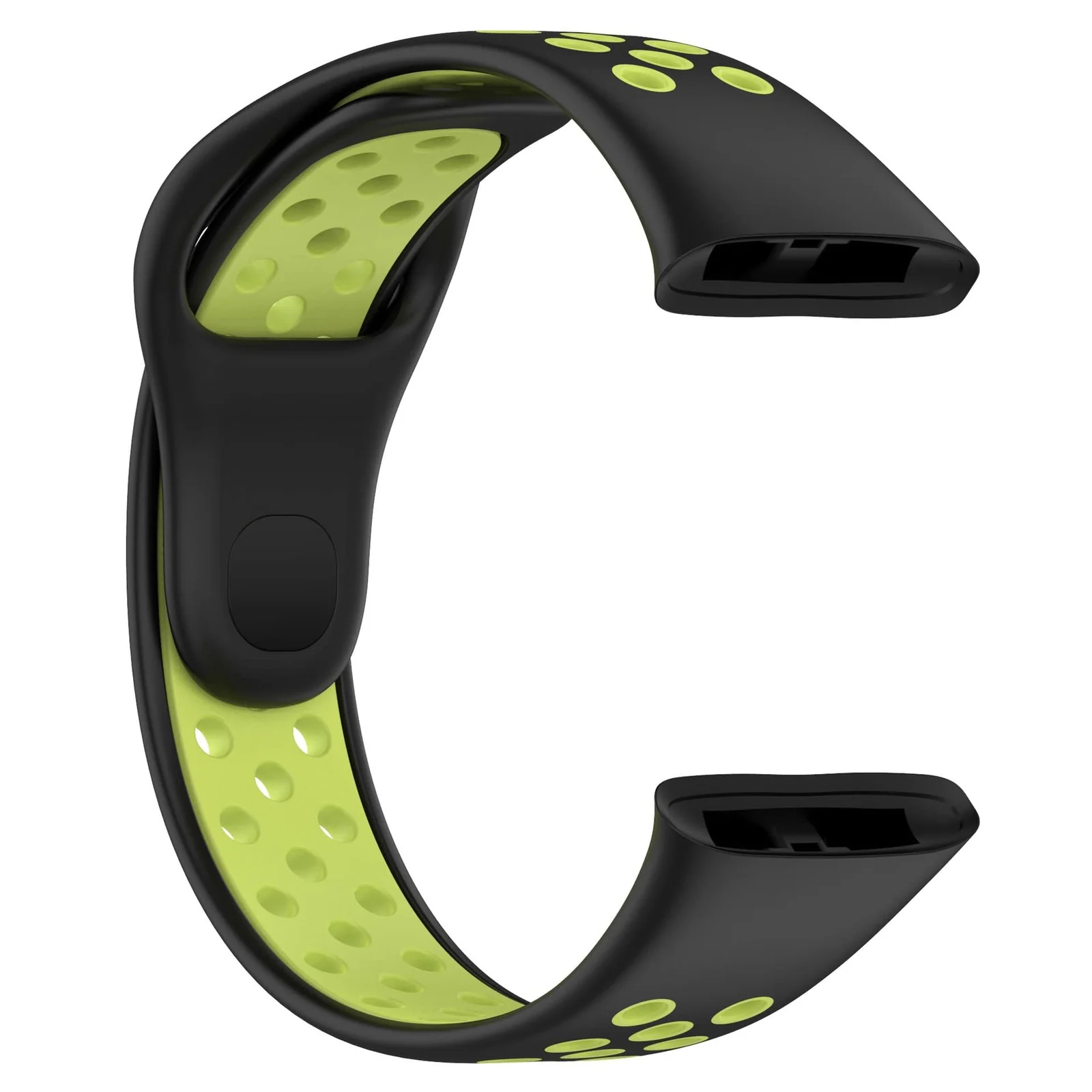 DL3 Mobilak Strap For Xiaomi Redmi Watch 3 (Not for Redmi Watch 3 Lite/Active), [Breathable] Soft Silicone Strap, Two Tone Band, Silicone Replacement Strap - Black
