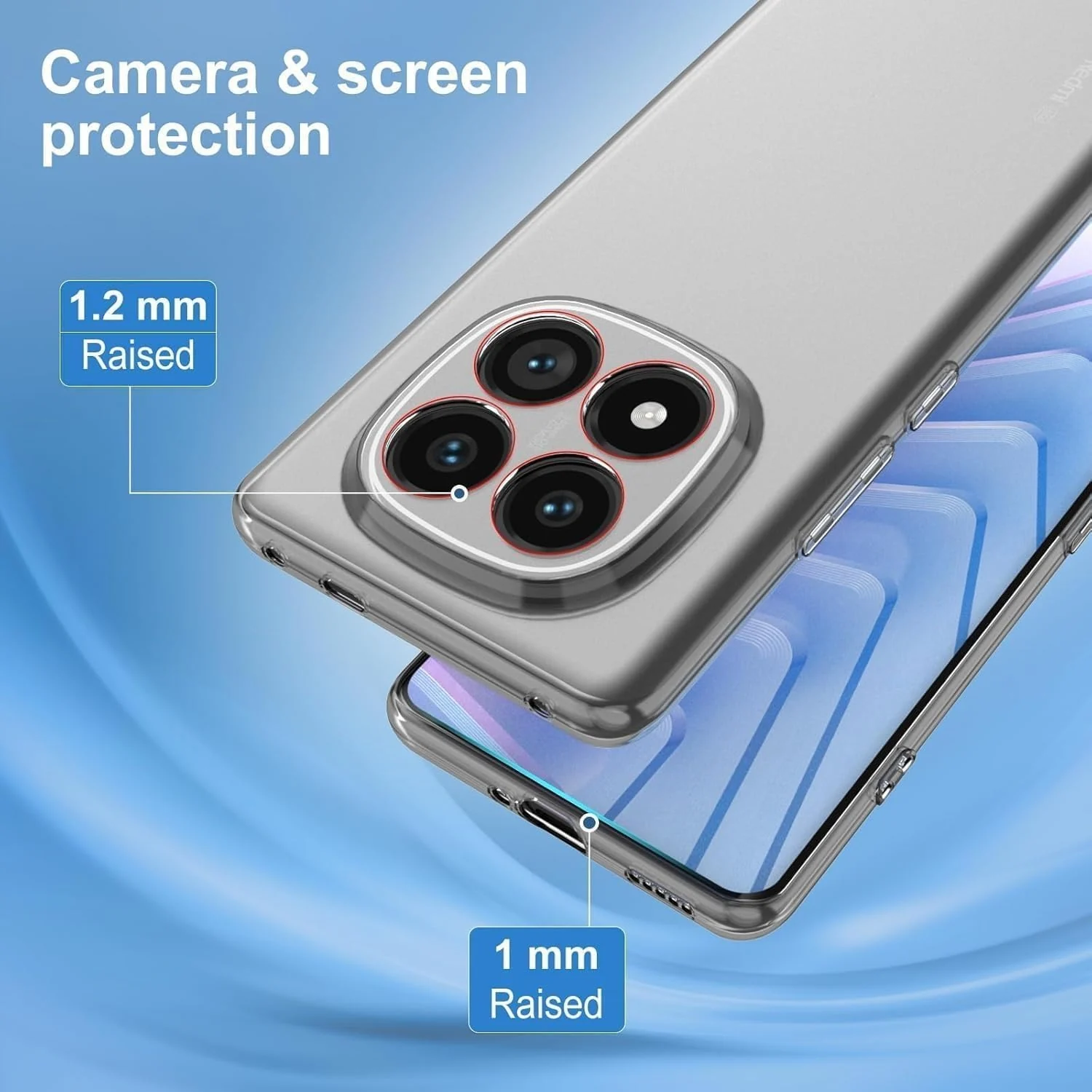 DL3 Mobilak Protective Case Compatible with Xiaomi Redmi Note 15 Pro 5G Cover, Mobile Phone Case Thin Soft Silicone Anti-Yellow Protective Case - Clear