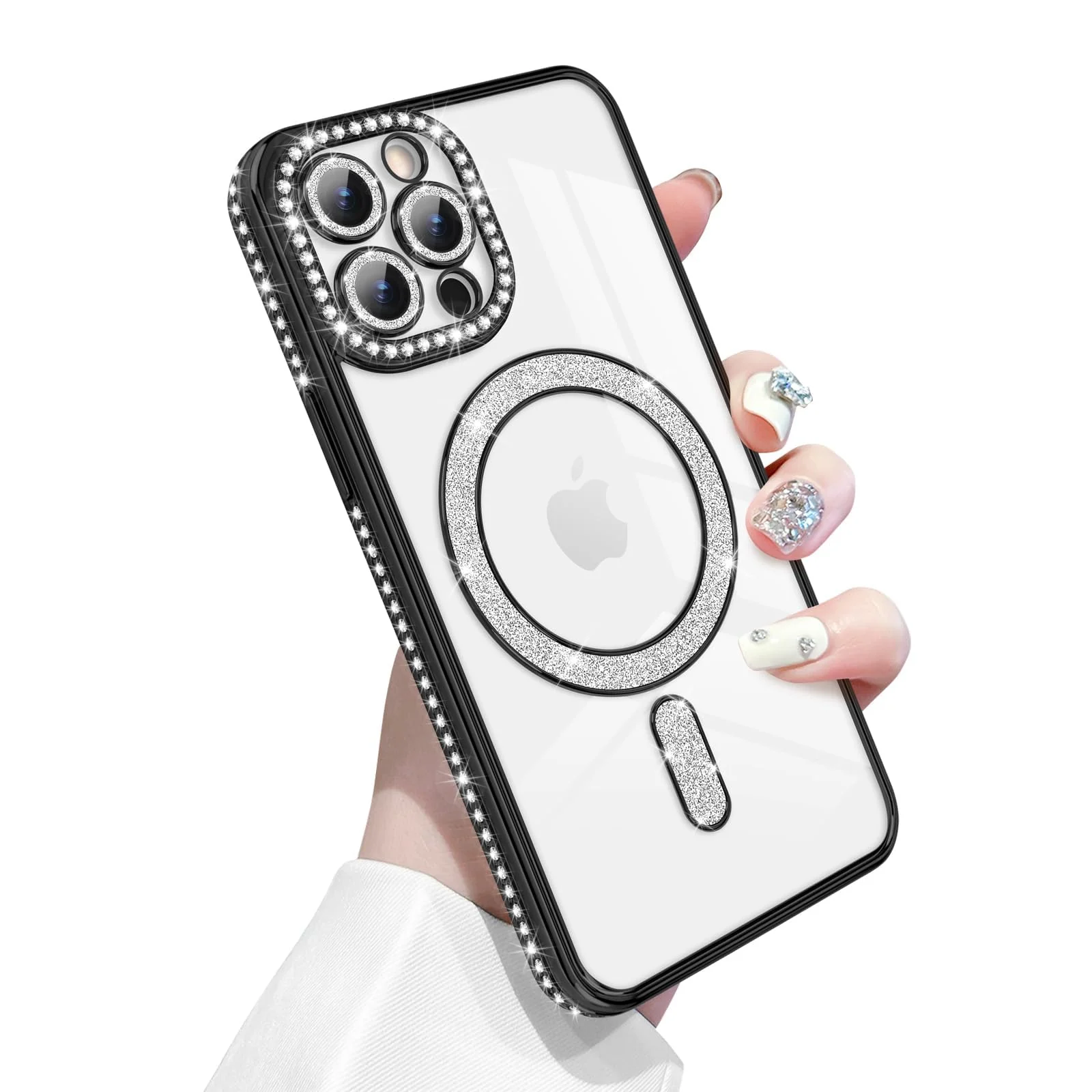 DL3 Mobilak MagSafe-Compatible Magnetic Case for iPhone 11 Pro with Camera Protection and Magnetic Car-Mount Support - Black