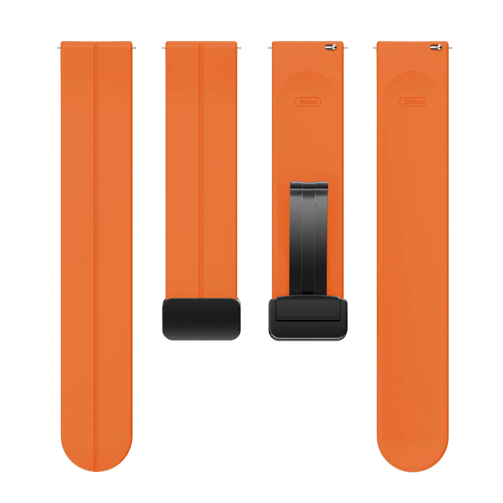 DL3 Mobilak 22MM Silicone Band Magnetic Clasp Strap For Xiaomi Redmi Watch 5 Active/5 Lite/Samsung Galaxy Watch 46mm/Watch 3 45mm/Gear S3/Huawei watch (GT6 GT5 GT4 GT3 GT2 GT 46MM)/GT6 - Orange