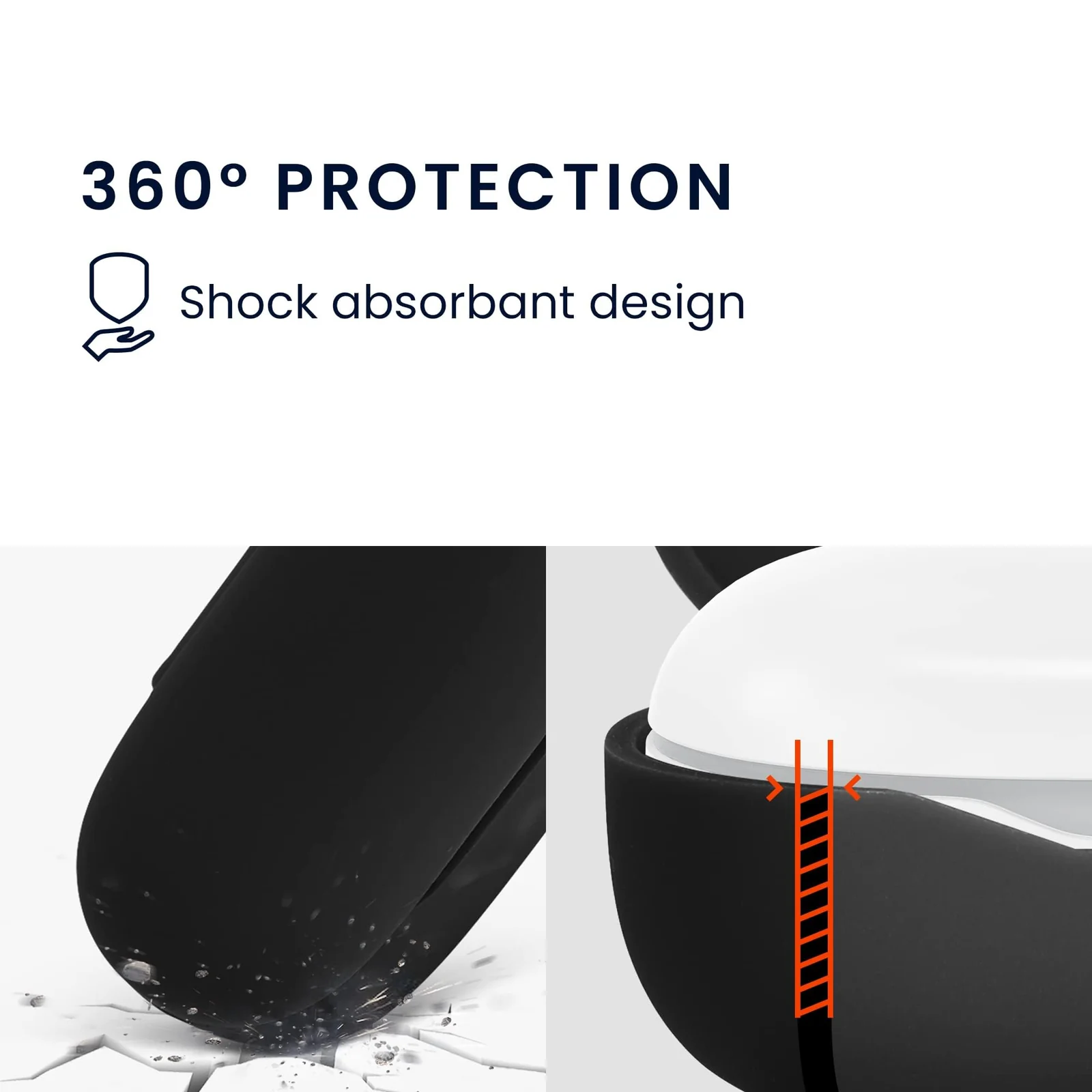 DL3 Mobilak Silicone Case Compatible with Huawei Freebuds SE Earbuds, Soft Silicone Protective Case Cover, Shockproof Sleeve with Carabiner - Black