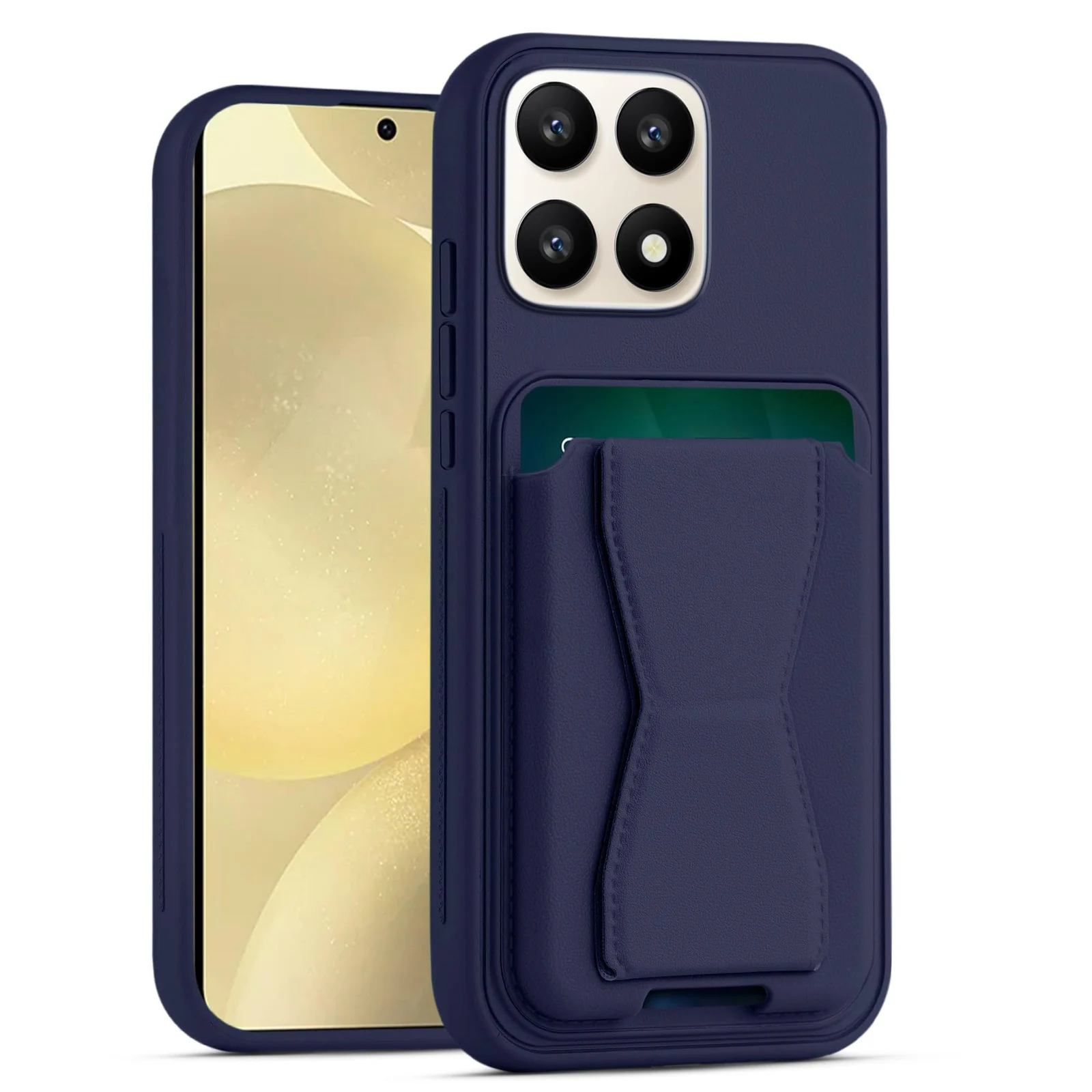 DL3 Mobilak Leather Wallet Case with Card Slot for Xiaomi 14T / Xiaomi 14T Pro 5G with Camera Protection and Shockproof Design - Blue