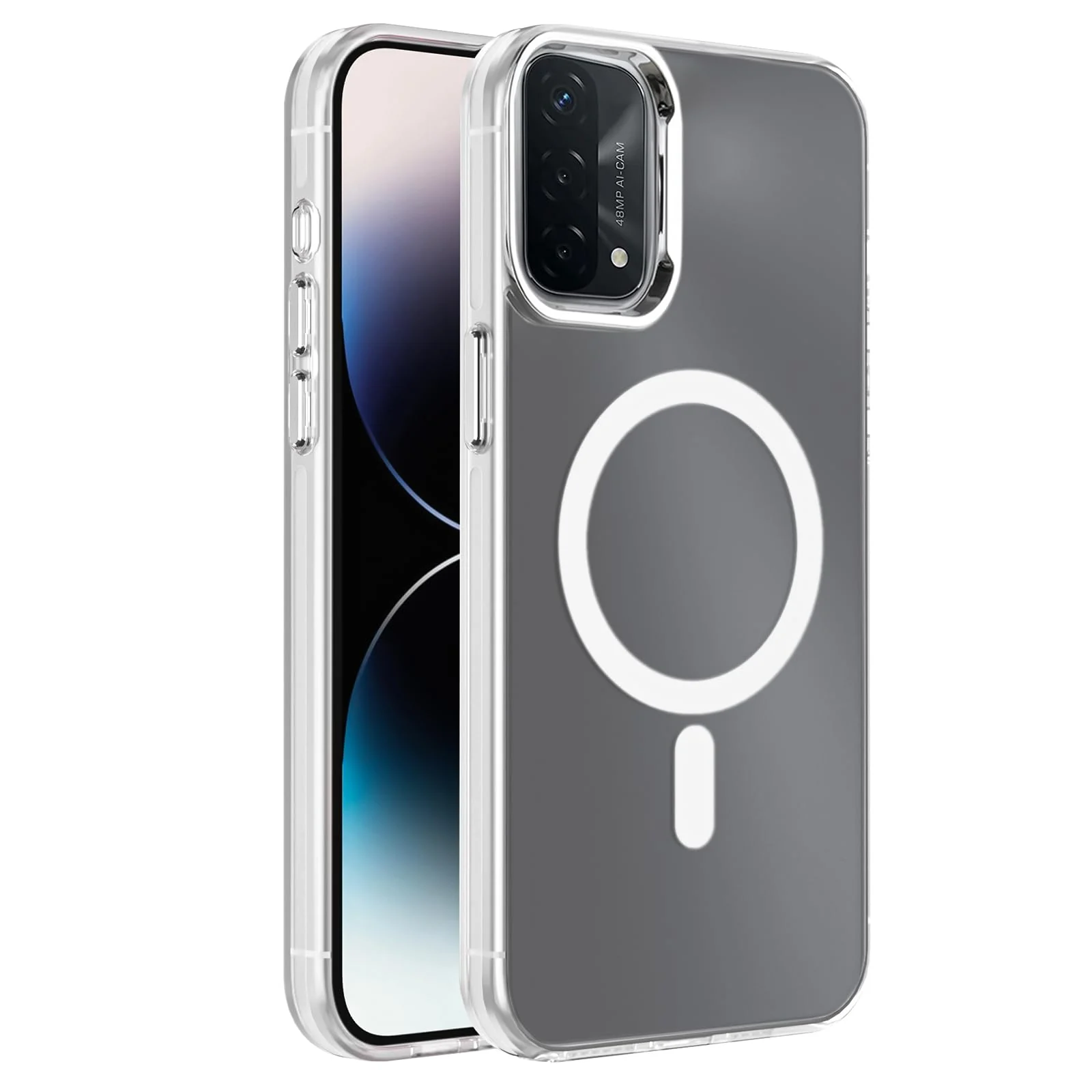 DL3 Mobilak Case For OPPO A74 4G / A95 4G / OPPO F19 4G / Reno 6 Lite Case Crystal [Not Compatible with MagSafe] Soft TPU Gel Case Flexible Silicone Anti-Scratch TPU Cover - Clear