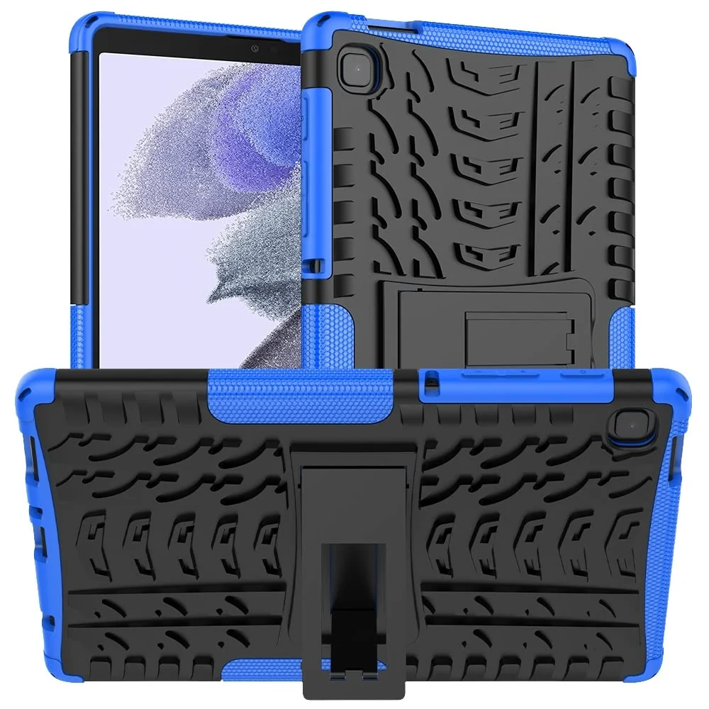 DL3 Mobilak Case For Samsung Galaxy Tab A7 Lite 8.7 Inch 2021 Model (SM-T220/T225/T227), Hybrid Rugged Armor Heavy Duty 2 in 1 TPU + PC Combo Dual Layer Shockproof Case with Kickstand - Blue