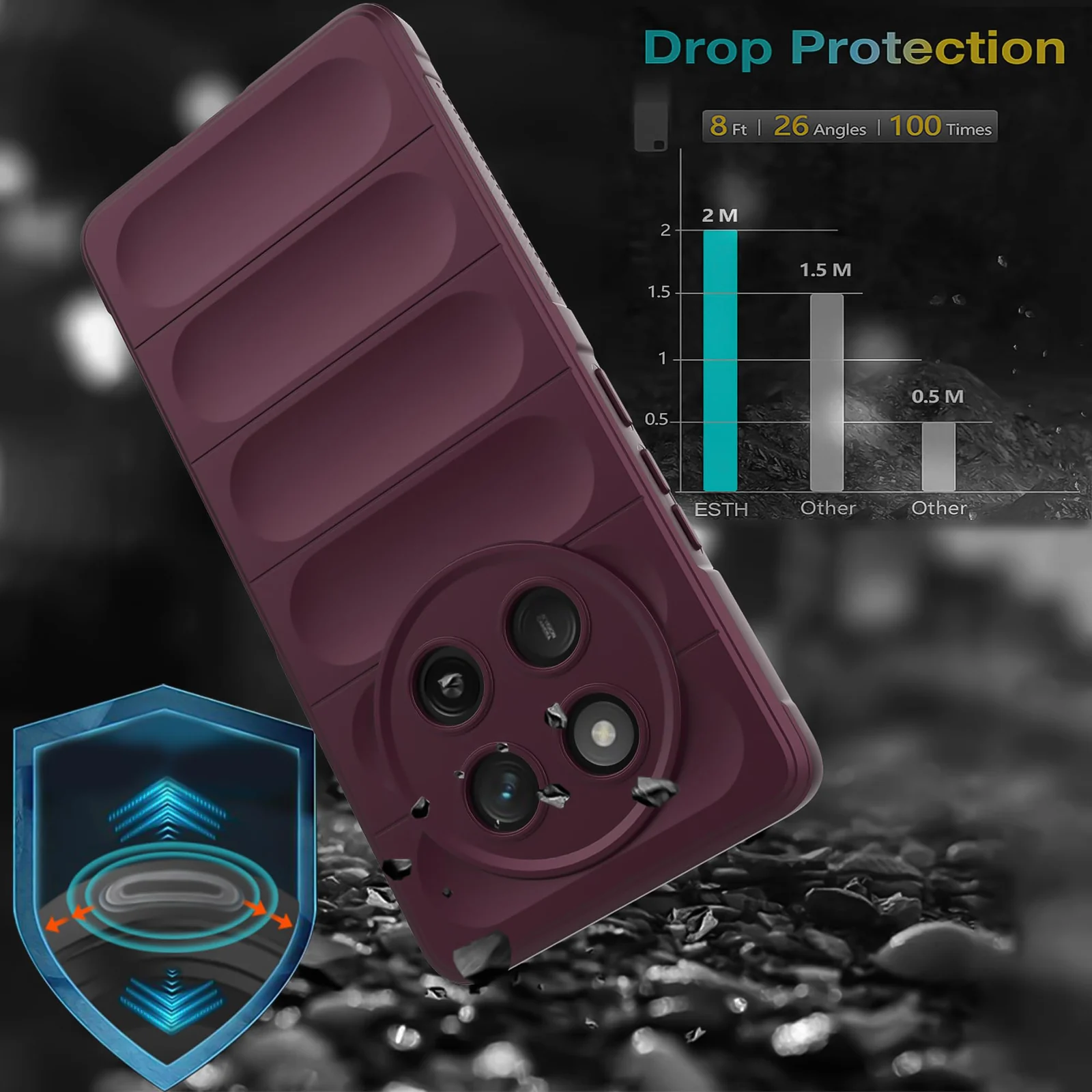 DL3 Mobilak Flexible Silicone and TPU Protective Case with Camera Protection for Honor X9C - Wine Red