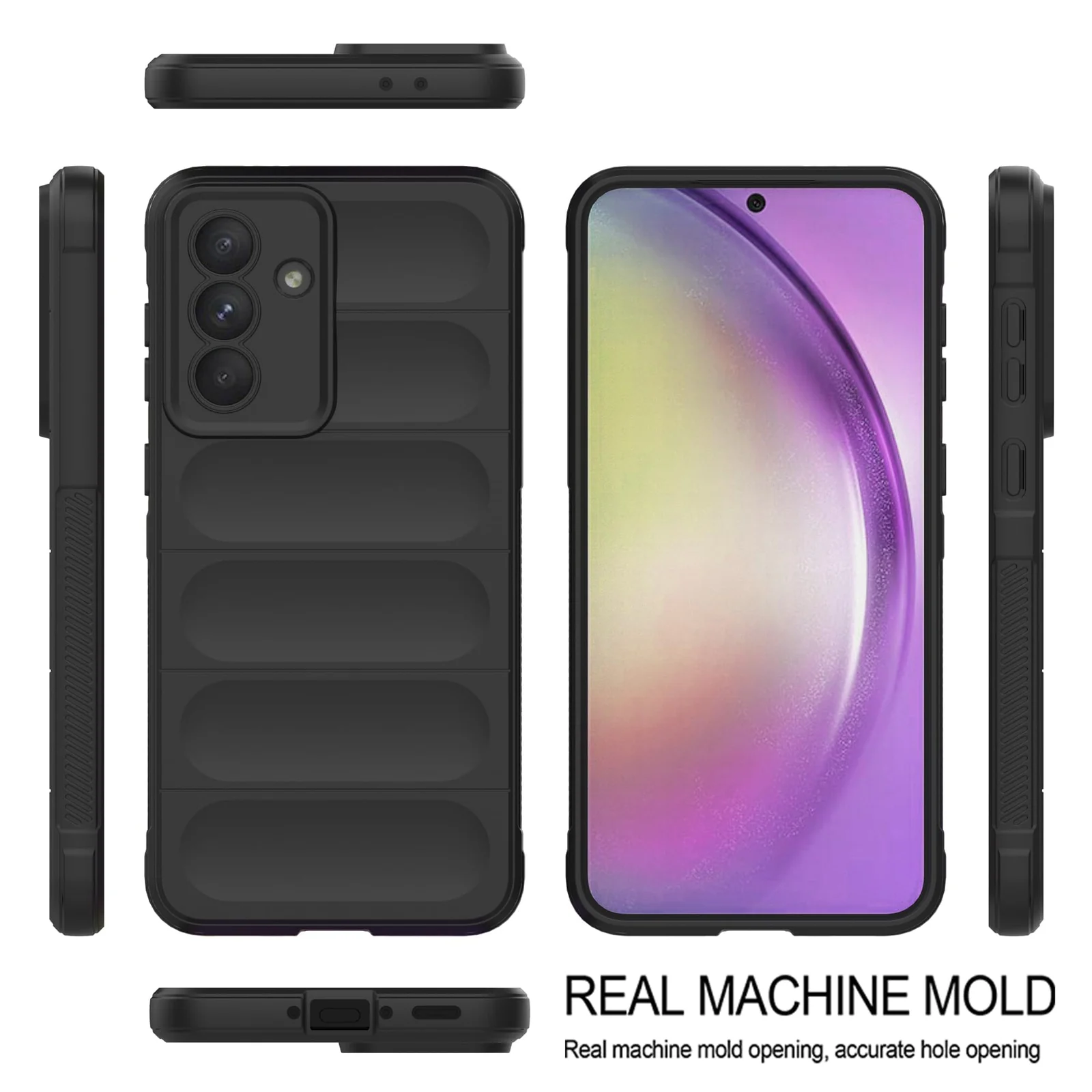 DL3 Mobilak Soft Silicone Protective Case for Samsung Galaxy A36 / Samsung Galaxy A56 with Camera Protection - Black