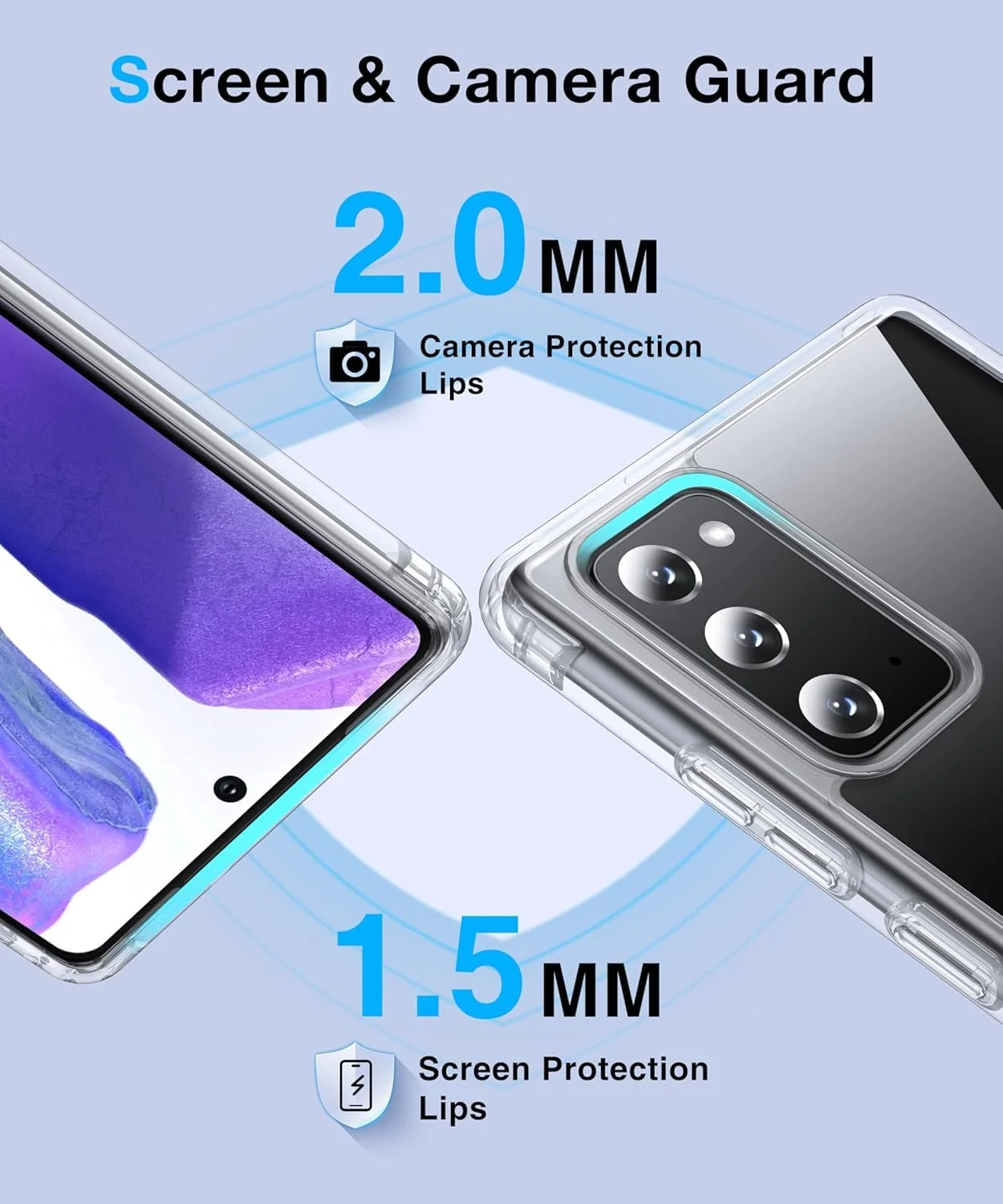 DL3 Mobilak for Samsung Galaxy Note 20 Case [Compatible with MagSafe] [Strong Magnet] [Non-Yellowing] Magnetic Slim Thin Bumper Phone Cover, Lightweight, and Durable - Clear