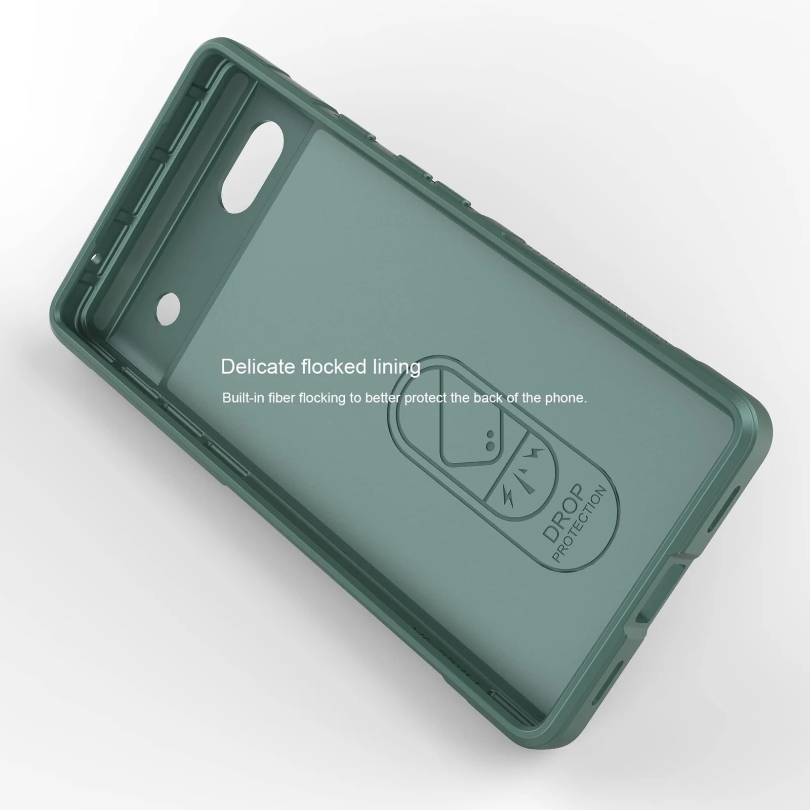 DL3 Mobilak Rugged Protective Case for Google Pixel 6A, Camera protection, Shock-absorbing protection, Non-slip grip - Green