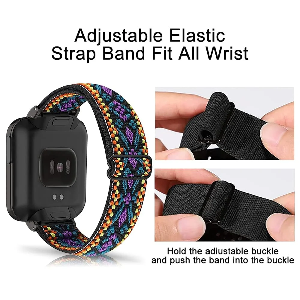 DL3 Mobilak Strap Compatible with Xiaomi Mi Watch Lite/Redmi Watch Bracelets, Nylon Replacement Strap Sport PU Protective Case + Watch Strap For Xiaomi Mi Watch Lite With Metal Cover - Mint Green