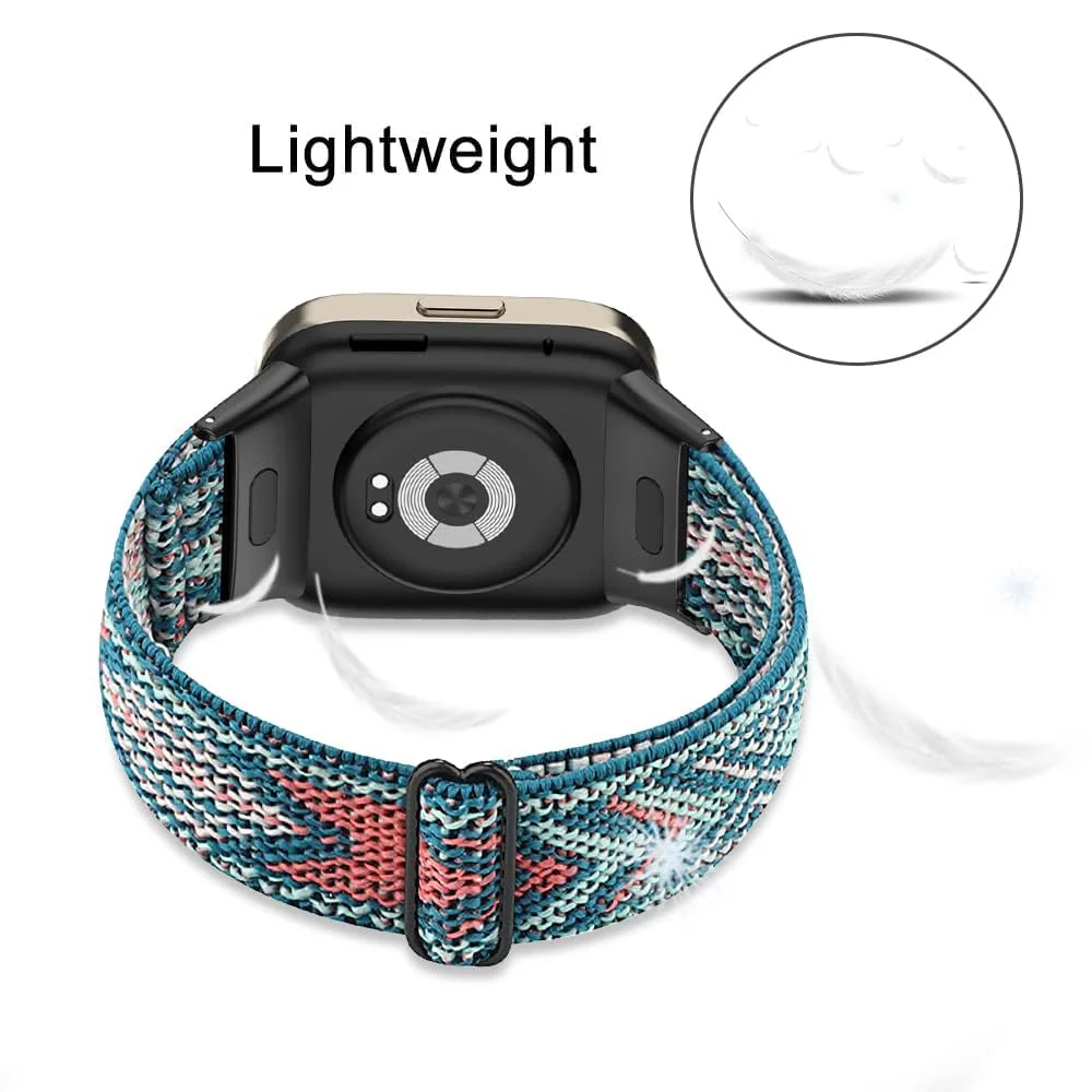 DL3 Mobilak Elastic Straps Compatible with Xiaomi Redmi Watch 3 (Not for Redmi Watch 3 Lite/Active) Men Women, Adjustable Stretchy Bracelets Sport Nylon Replacement Bracelet - Green Arrow