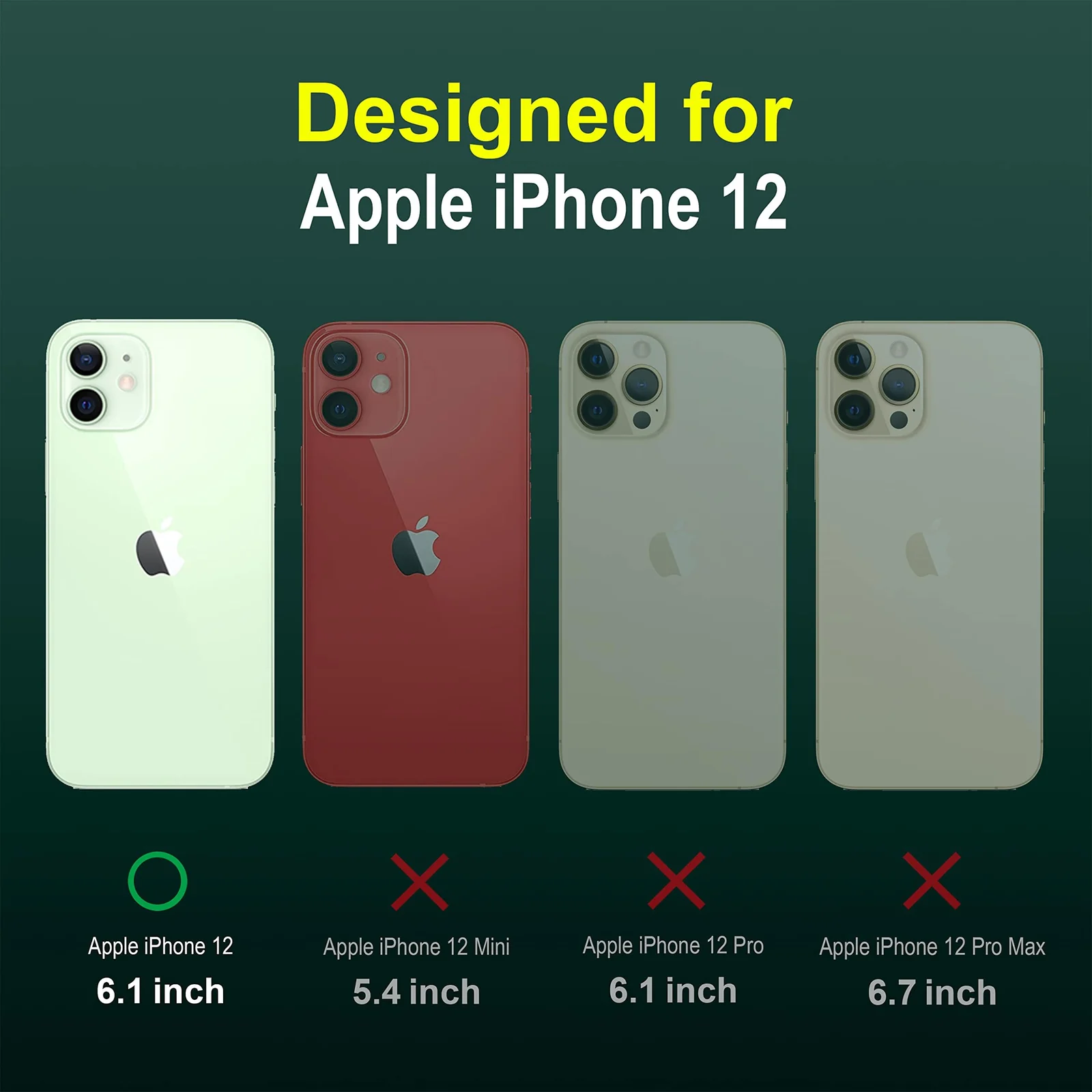 DL3 Mobilak Soft Silicone Protective Case for Apple iPhone 12 with Camera Protection and Shockproof Design - Green