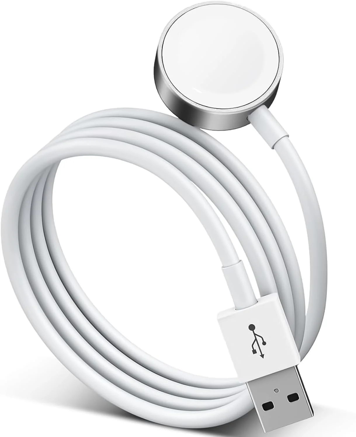 DL3 Mobilak 2025 Upgraded Metal for Apple Watch Charger Magnetic Fast Charging Cable [Portable] Magnetic Wireless Charging Compatible with iWatch Series Ultra/10/9/8/7/6/SE/5/4/3/2- [1M] - White