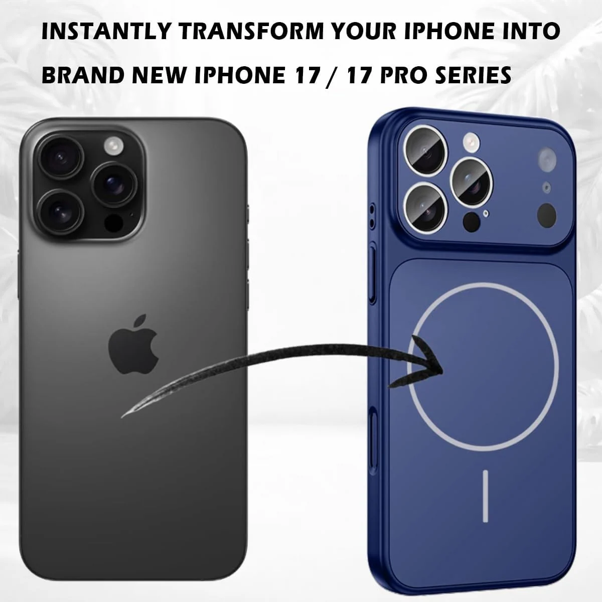 DL3 Mobilak MagSafe-Compatible Magnetic Case for iPhone 15 Pro with Camera Protection and Shockproof Design - Blue