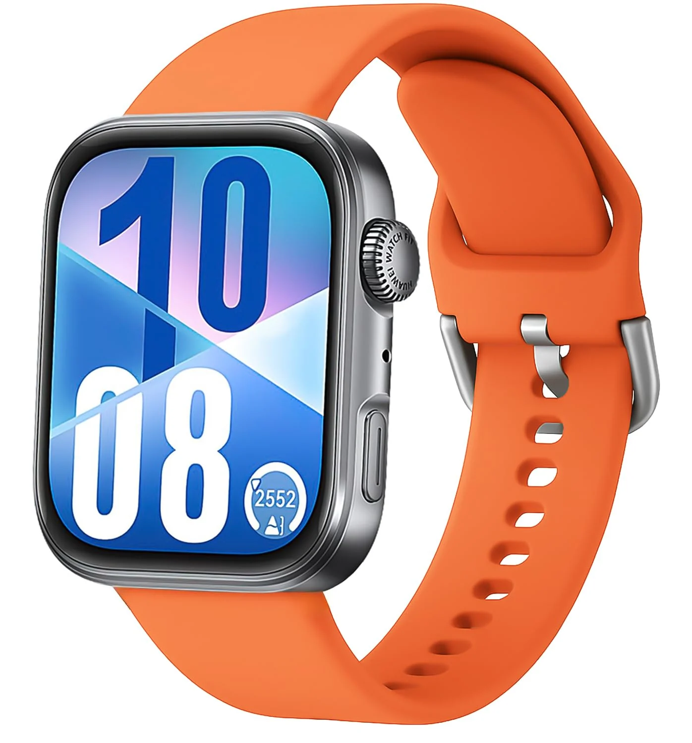DL3 Mobilak Silicone Bracelet for Huawei Watch Fit 3/Watch Fit 4 Pro/Fit 4 Strap, Soft Silicone Sport Replacement Strap for Women/Men, Adjustable Waterproof Sports Band - A-orange