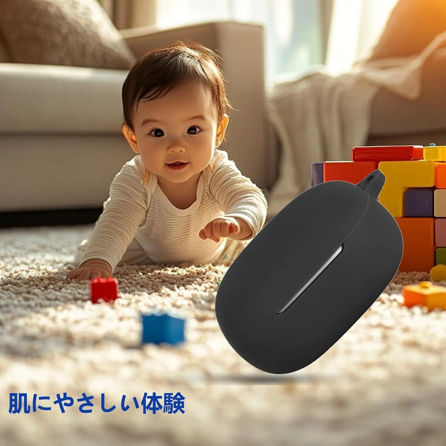 DL3 Mobilak Silicone Case Compatible with Anker Soundcore Liberty 5 (Not Libert 4), Soft Silicone Protective Case Cover, Shockproof Sleeve with Carabiner - Black
