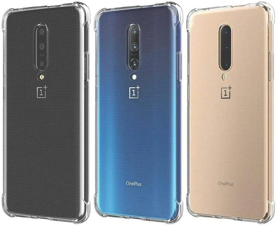 DL3 Mobilak Case Compatible with OnePlus 7 Pro, Cover Silicone TPU Gorilla Anti-shock Protector Camera Shockproof Corners - Clear