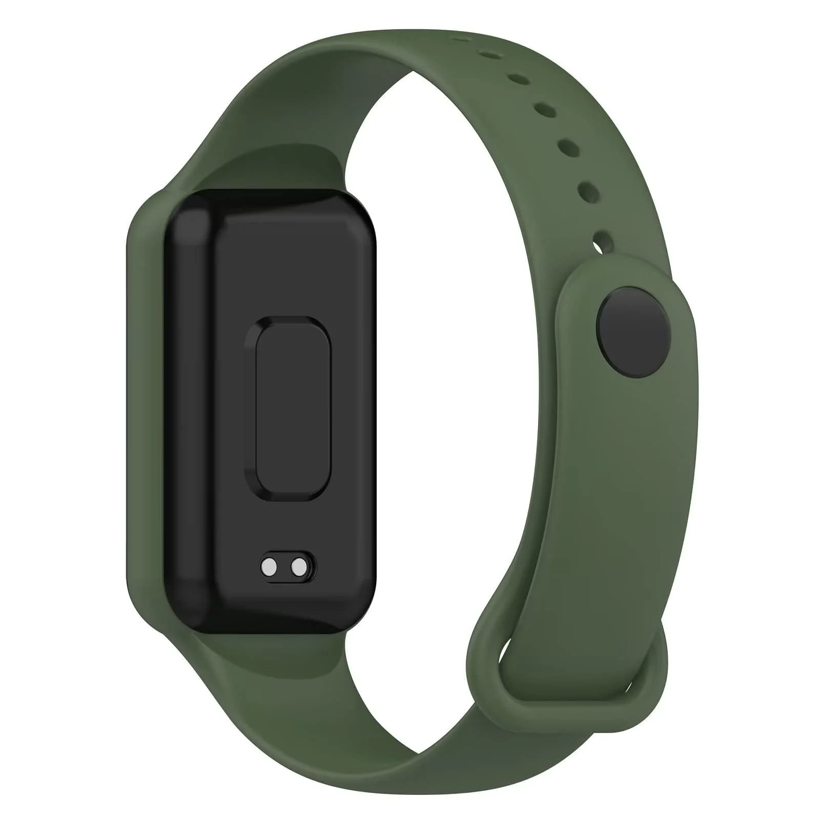 DL3 MOBILAK Sport Band Compatible With Amazfit Band 7 Fitness Tracker Replacement Strap Soft Silicone Wristband Bracelet For Amazfit Band7 - Dark Green