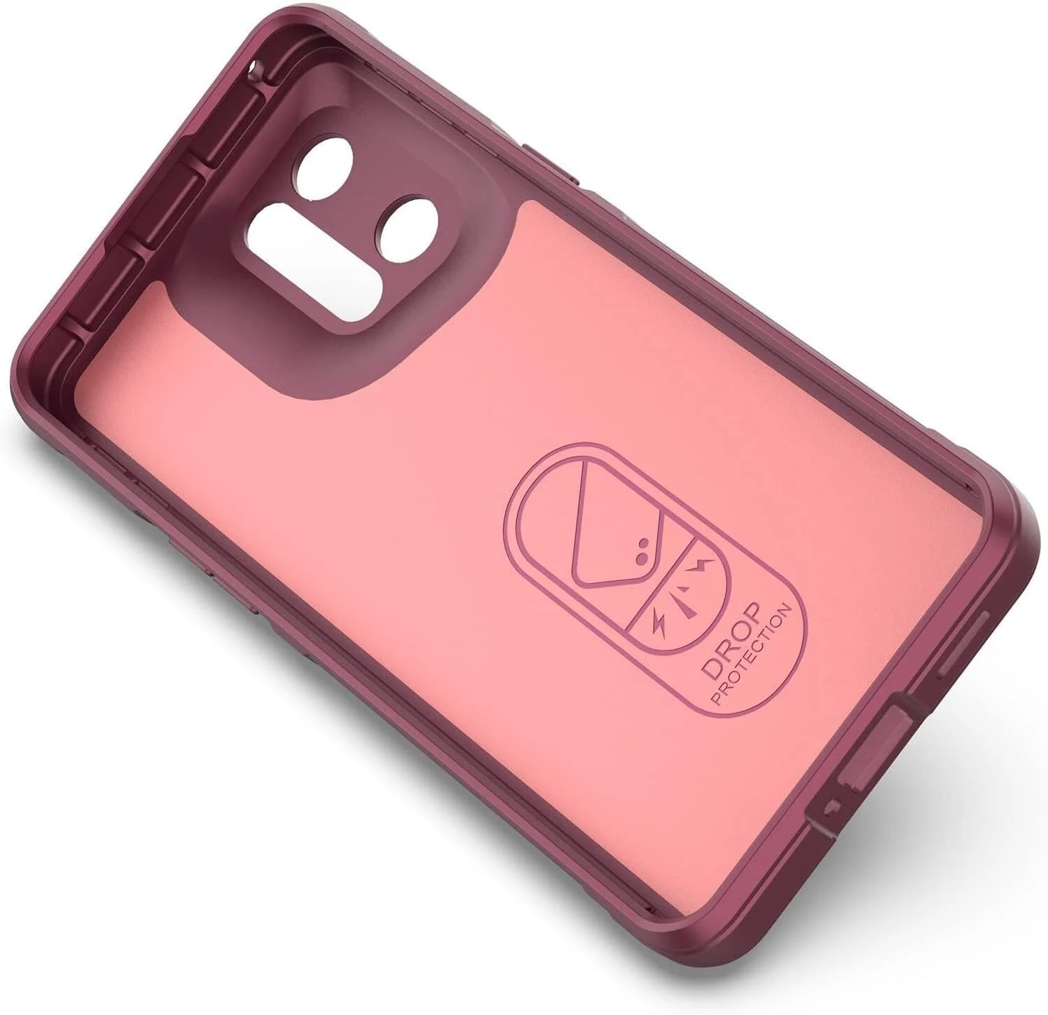 DL3 Mobilak Rugged Protective Case for OPPO Find X5, Camera protection, Shock-absorbing protection, Non-slip grip - Wine red