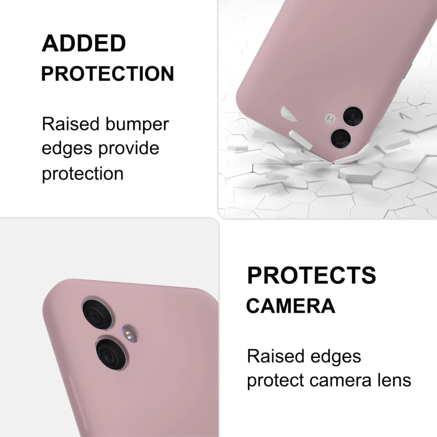 DL3 Mobilak Silicone Protective Case for Samsung Galaxy A04e, Shock-absorbing protection, Scratch-resistant surface, Soft microfiber lining - Cashmere