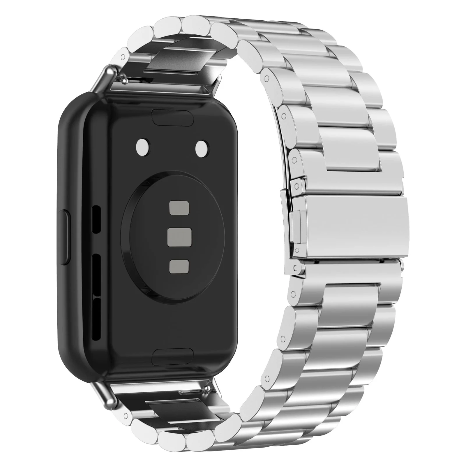 DL3 Mobilak Metal Strap Compatible with Huawei Watch Fit 2 Stainless Steel Watchband Smartwatch Accessories for Huawei Watch Fit 2 & Watch Fit 2 Elegant & Watch Fit 2 Active Straps - Black
