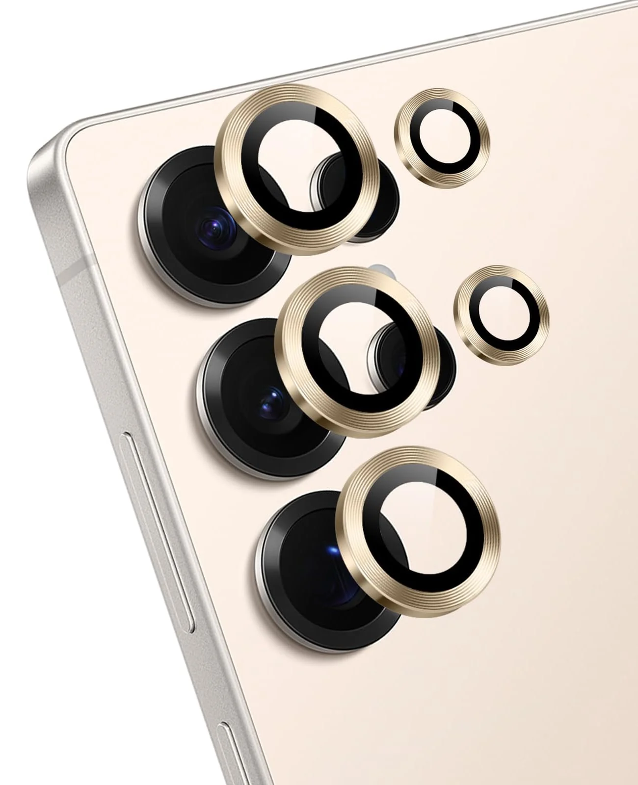 DL3 Mobilak for Samsung Galaxy S25 Ultra Camera Lens Protector, Individual Lens Protectors, Scratch-Resistant Ultra-Thin Tempered Glass with Aluminum Ring Cover, Galaxy S25 Ultra Case Friendly