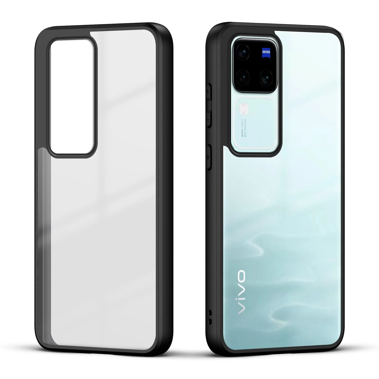 DL3 Mobilak Clear TPU Case for vivo V30 / V30 Pro 5G, Camera protection, Shock-absorbing protection, Scratch-resistant surface - Black