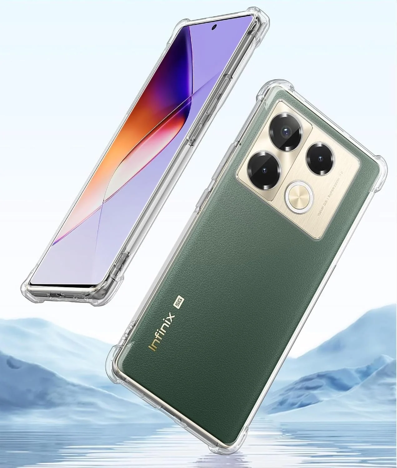 DL3 Mobilak Clear TPU Case for Infinix Note 40 Pro 5G X6851, Camera protection, Shock-absorbing protection, Scratch-resistant surface - Clear
