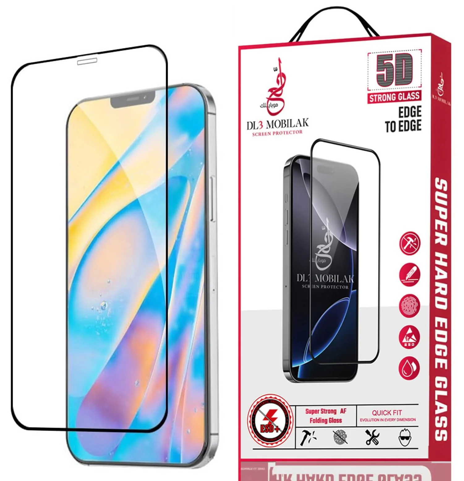 DL3 Mobilak for iPhone 12/12 Pro Tempered Glass Screen Protector, 9H Hardness Anti-Scratch Tempered Glass flim, Case Friendly, Anti-Scratch