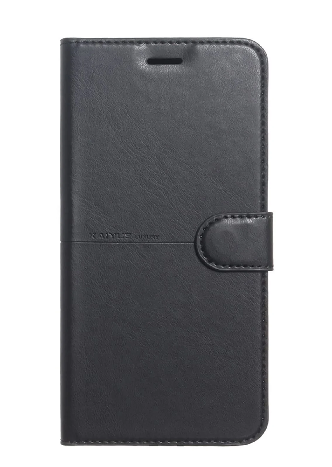 Dl3 Mobilak Case Compatible with Oppo A57 Kaiyue Flip Leather Case Cover (Black)
