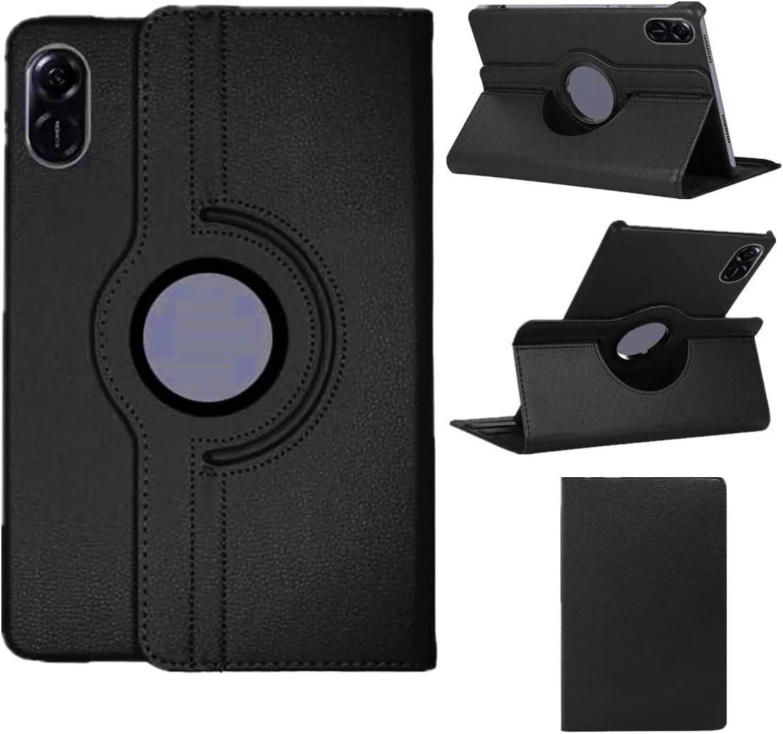 DL3 Mobilak Protective Cover for Honor Pad X9 Case 11.5 inch 2023, 360° Rotatable Smart Stand, Leather Folio Flip Cover with Multi-Angle Viewing, Auto Wake Sleep - Black