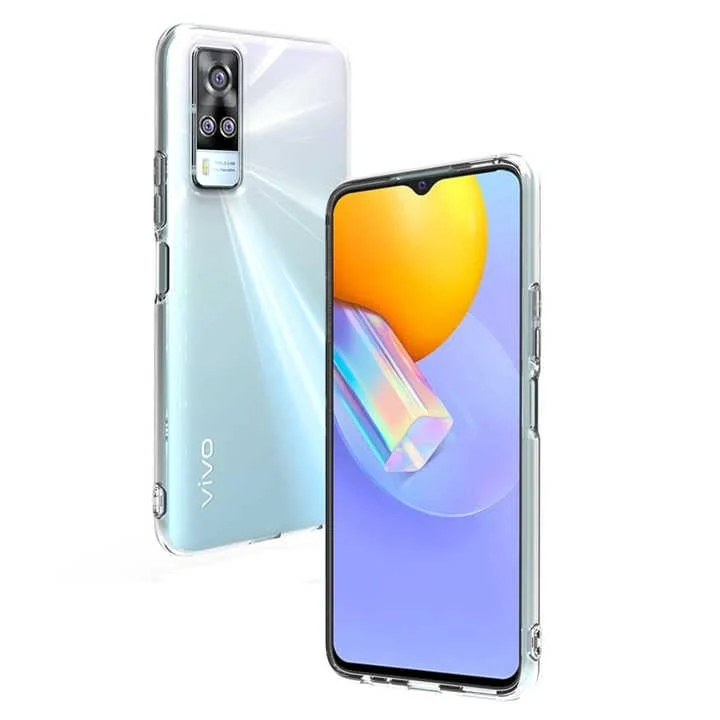 DL3 Mobilak Case Compatible with vivo Y53s 4G / vivo Y51 Case Crystal Soft TPU Gel Case Flexible Silicone Anti-Scratch Camera Protection TPU Cover - Clear