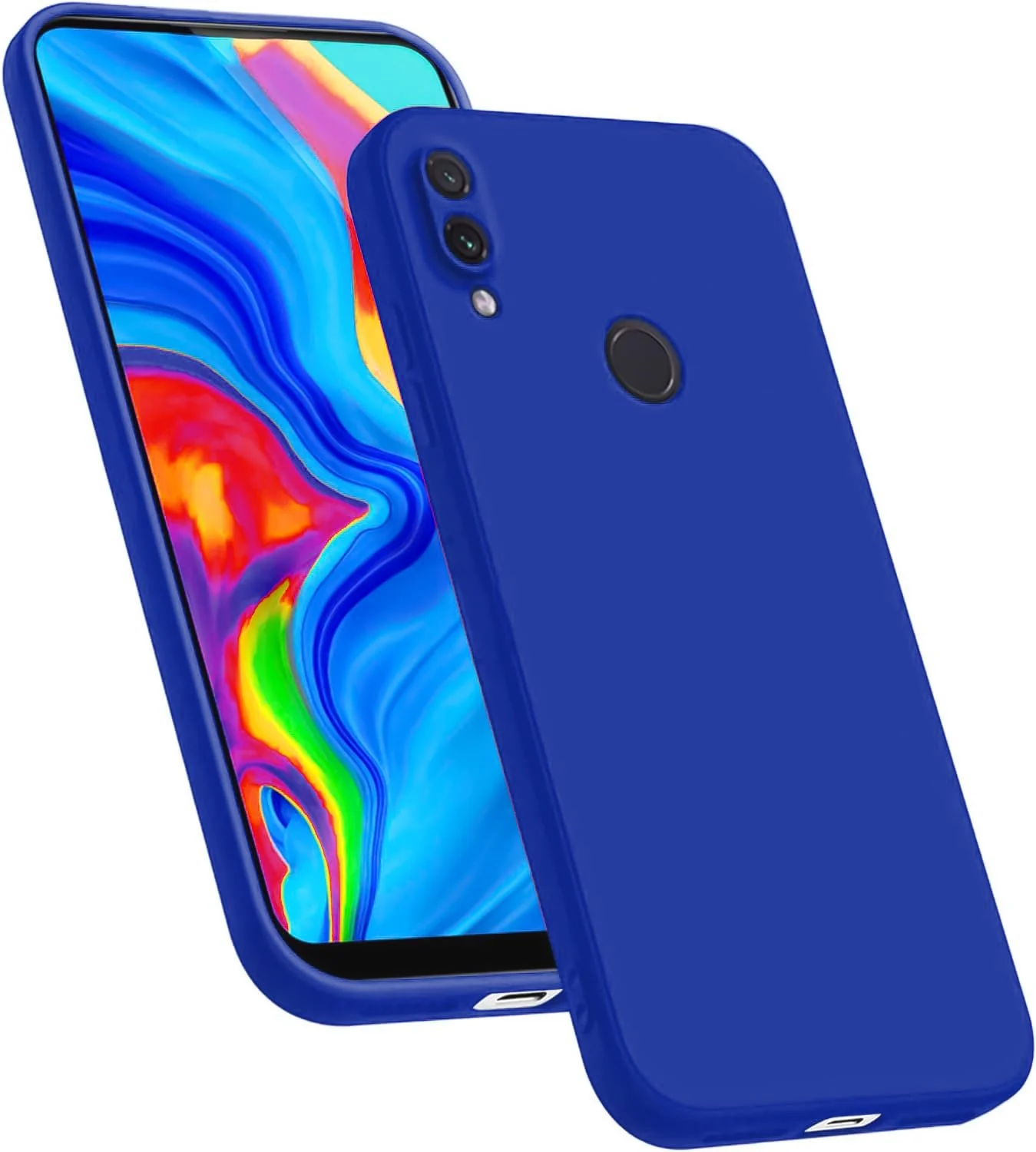 Dl3 Mobilak Compatible with Huawei Y7 2019 / Huawei Y7 Prime 2019 Case, Liquid Silicone Case, Full Body Camera Protective Cover, Shockproof, Slim Phone Case, Soft Microfiber Lining Case - Light Purple