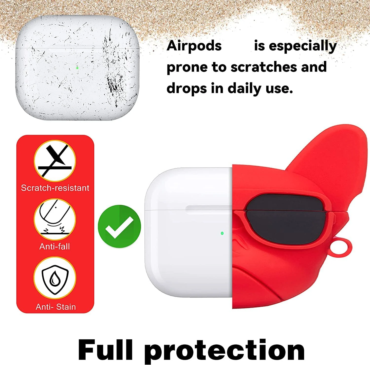 DL3 Mobilak Compatible with AirPods Pro 2/1 Gen Case Soft Silicone Shockproof Cover for Apple iPod Pro 2nd/1st Generation, New 3D Cute Cartoon Creative Fun Case with Keychain Design - Style 13