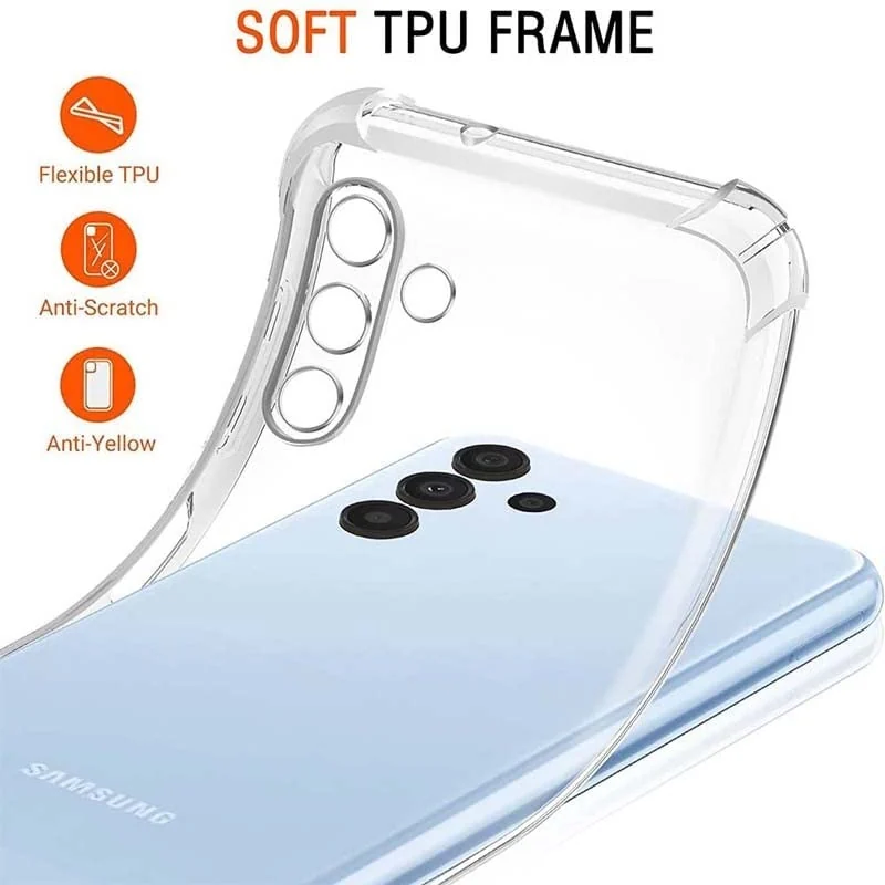 DL3 Mobilak Clear TPU Protective Case for Samsung Galaxy A24 with Camera Protection and Shockproof Design - Clear