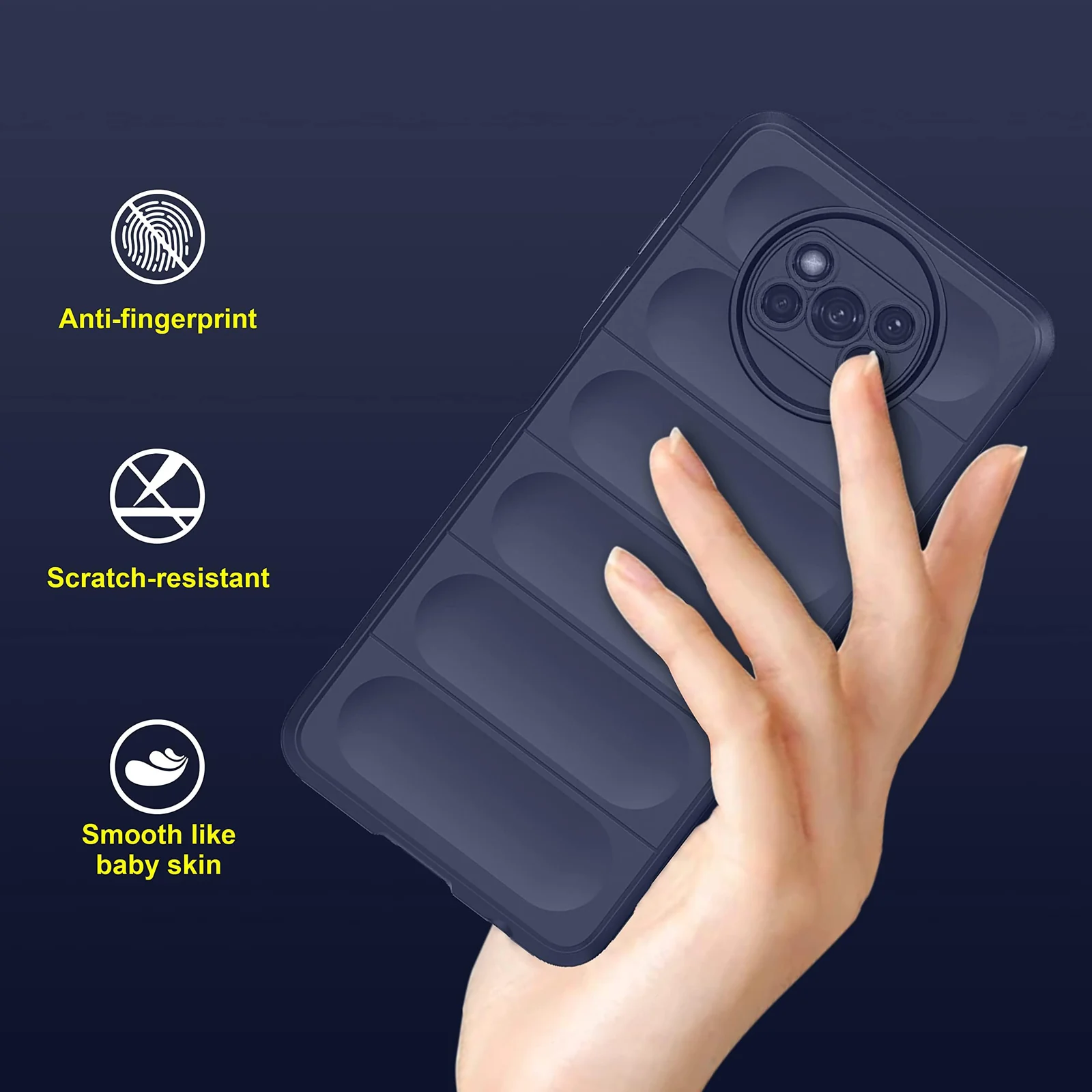 DL3 Mobilak Flexible Silicone and TPU Protective Case with Camera Protection for Xiaomi Poco X3 NFC / Poco X3 / Poco X3 Pro - Blue