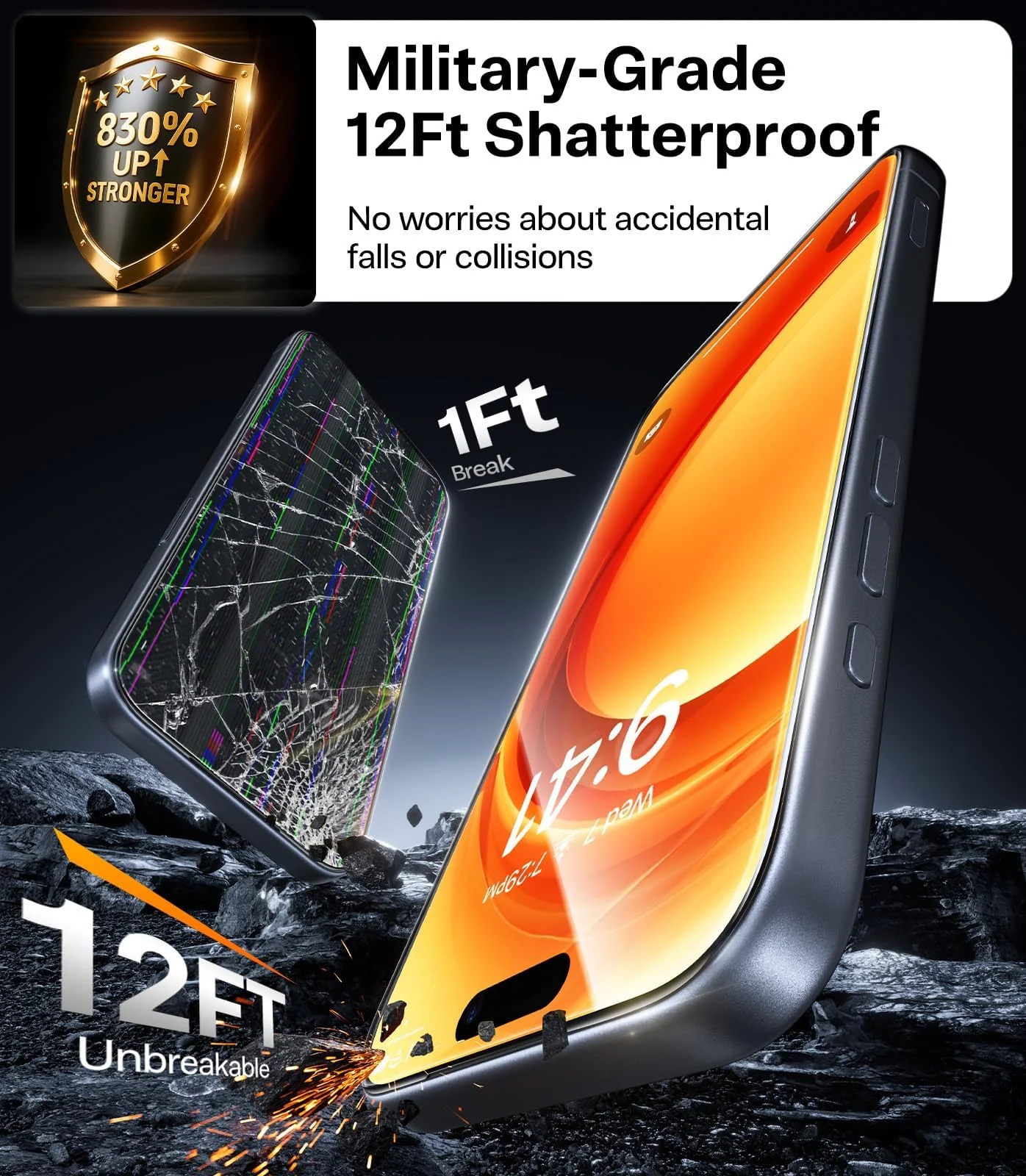 DL3 Mobilak for iPhone 17 Air 6.5-Inch Tempered Glass Screen Protector, 9H Hardness Anti-Scratch Tempered Glass flim, Case Friendly, Anti-Scratch For iPhone Air - Clear