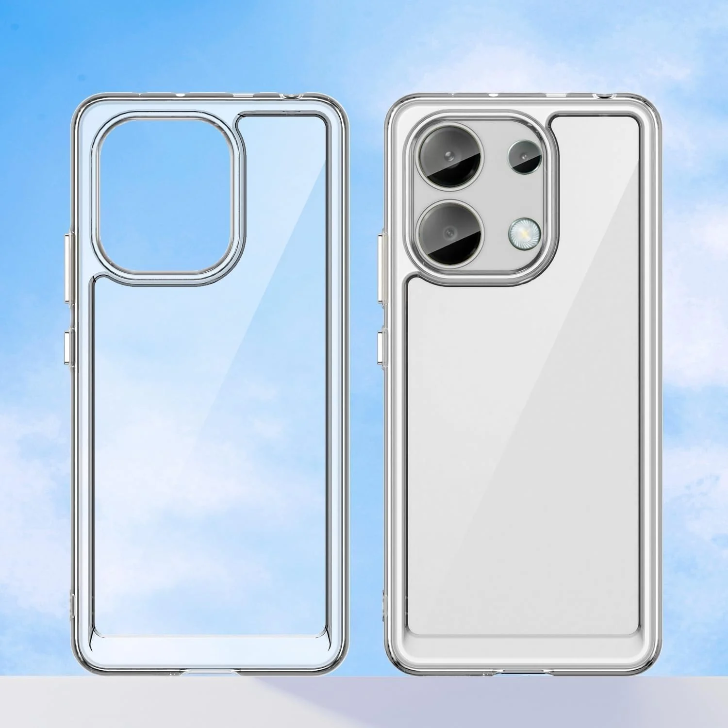 DL3 Mobilak Case Compatible with Xiaomi Redmi Note 13 4G (Not Fit 5G) Case Crystal Soft TPU Gel Case Flexible Silicone Anti-Scratch TPU Cover - Clear