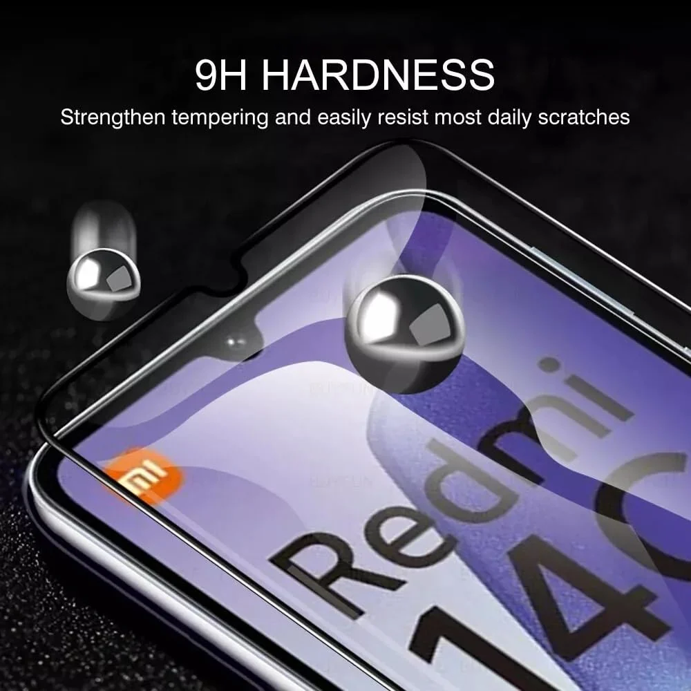 DL3 Mobilak Screen Protector for Xiaomi Redmi 14C 4G/Poco C75, Tempered Glass Screen Saver Premium HD Protective, Scratch Resistant, NO-Bubble, 9H Hardness, Full Coverage Film - Clear