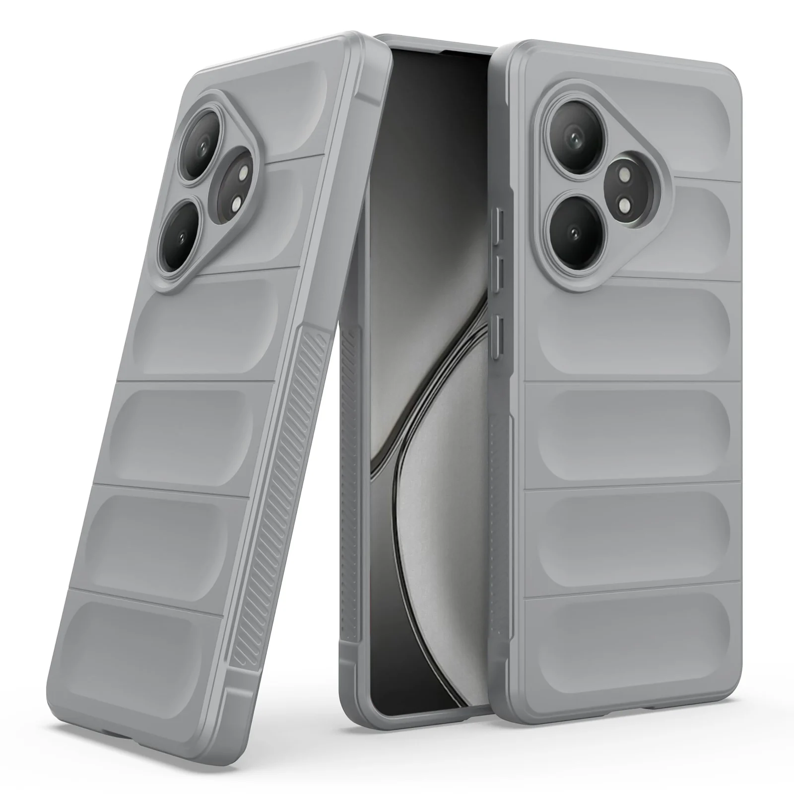 DL3 Mobilak Flexible Silicone and TPU Protective Case with Camera Protection for realme GT6 / GT Neo6 / GT Neo 6 SE / GT 6T - Gray