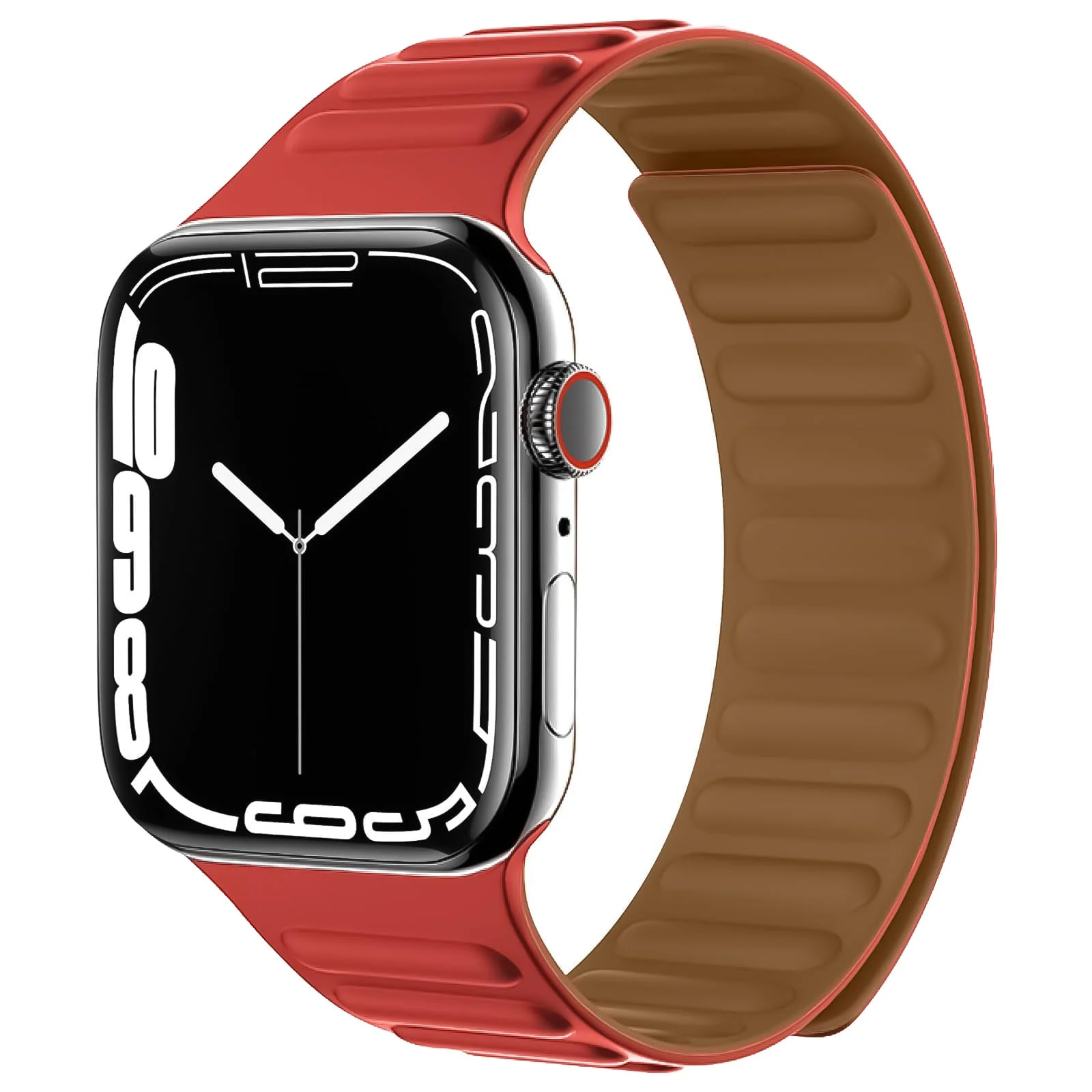 DL3 Mobilak Silicone Straps Compatible with Apple Watch Ultra Strap 49mm 46mm 45mm 44mm 42mm, Loop Band with Strong Magnetic Closure Designed for iWatch Ultra Ultra 2 Series 11 10 9 8 7 6 5 4 3 2 1 SE - Red
